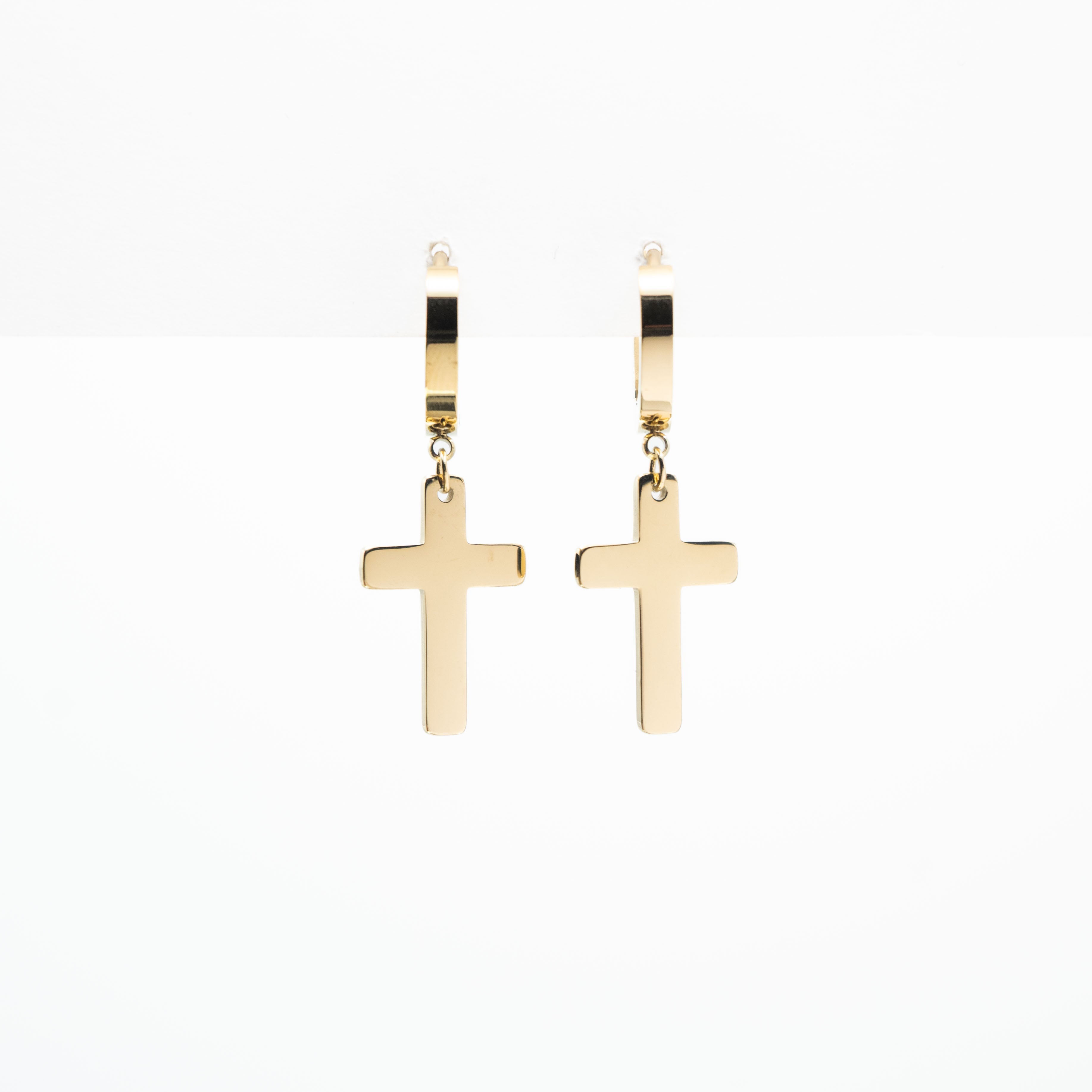 Aretes De Cruz Colgante