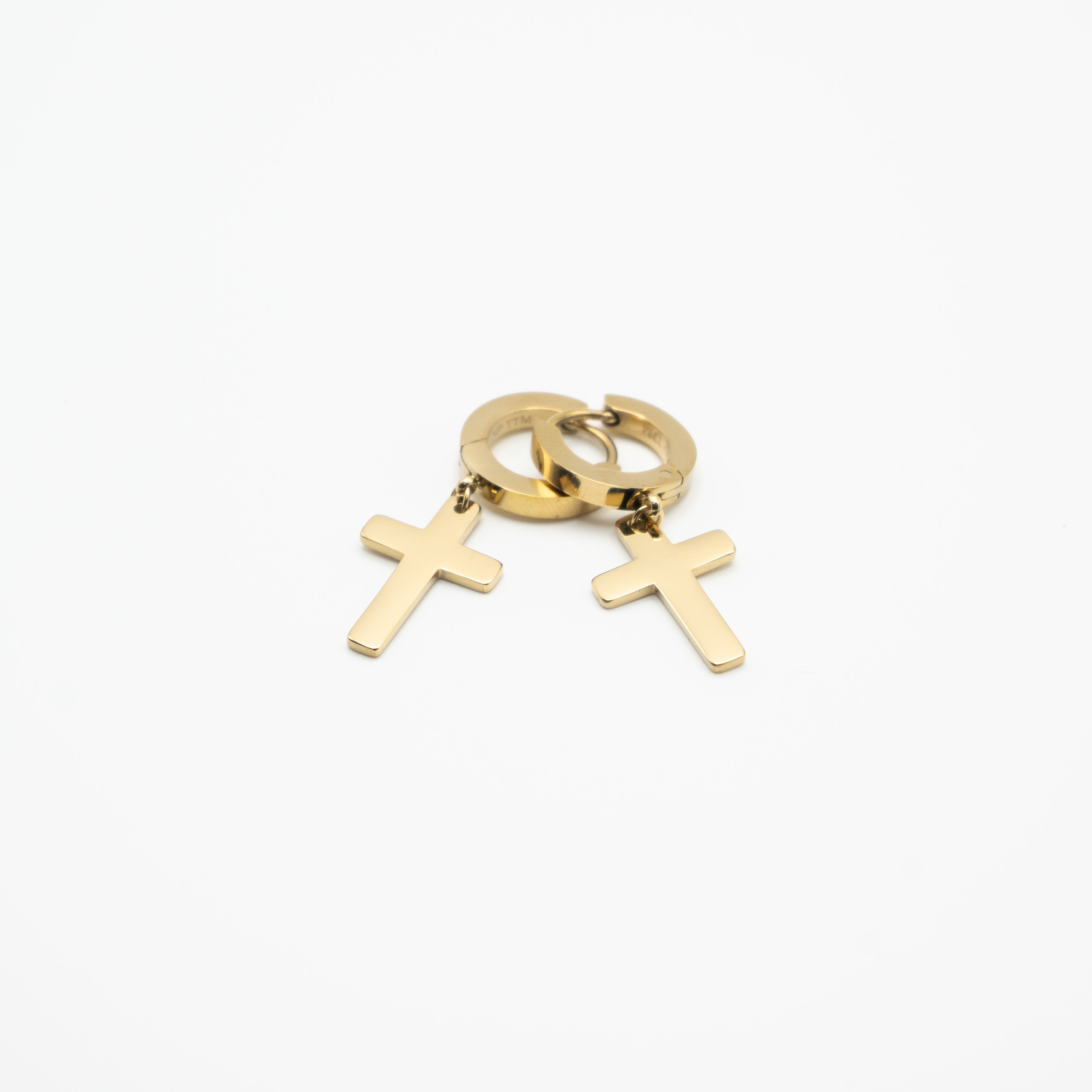 Aretes De Cruz Colgante