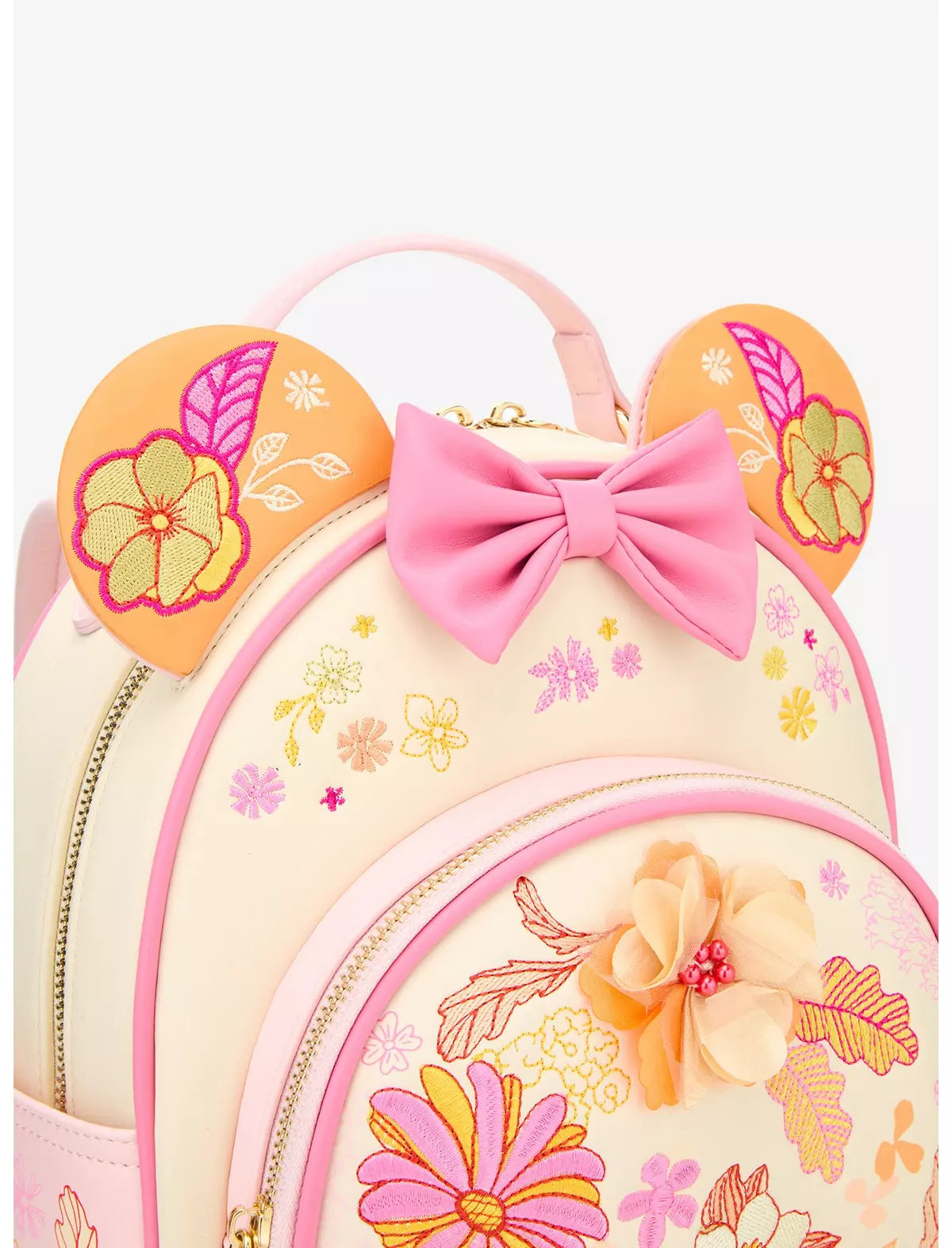 Minnie Mouse Mochila Orejas Magneticas Floral