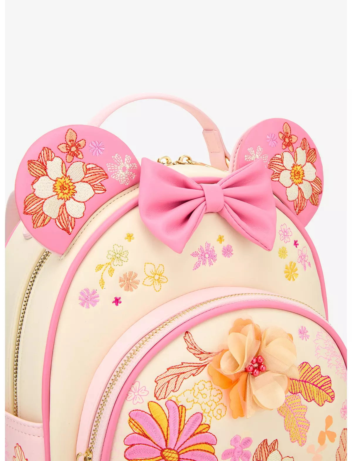 Minnie Mouse Mochila Orejas Magneticas Floral