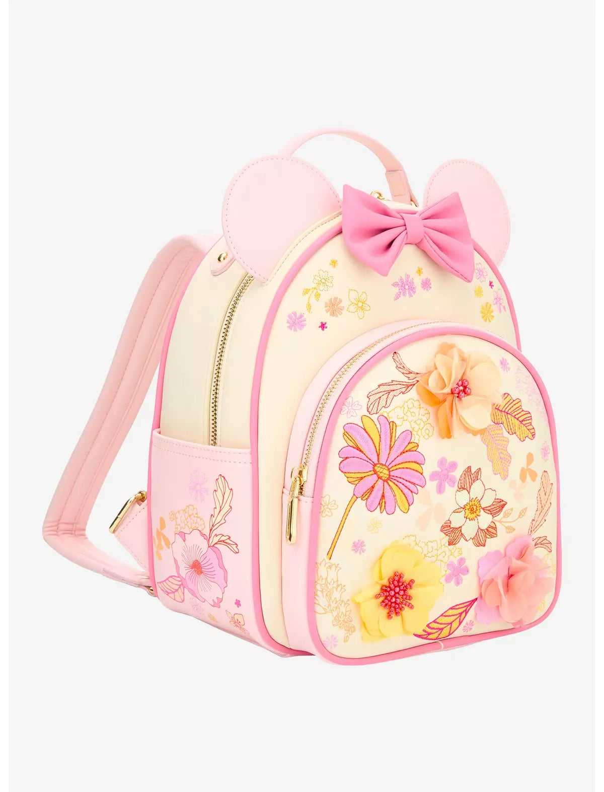 Minnie Mouse Mochila Orejas Magneticas Floral