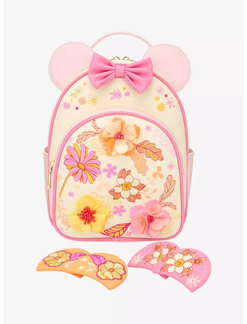 Minnie Mouse Mochila Orejas Magneticas Floral