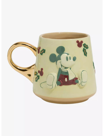 Disney Mickey Mouse Holly Taza Navidad
