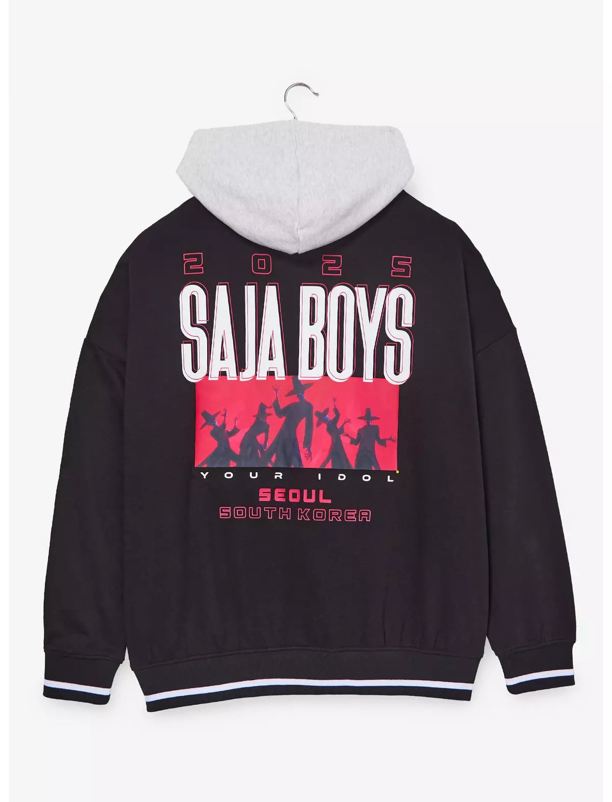 KPop Demon Hunters Saja Boys Embossed Logo Hoodie Sudadera
