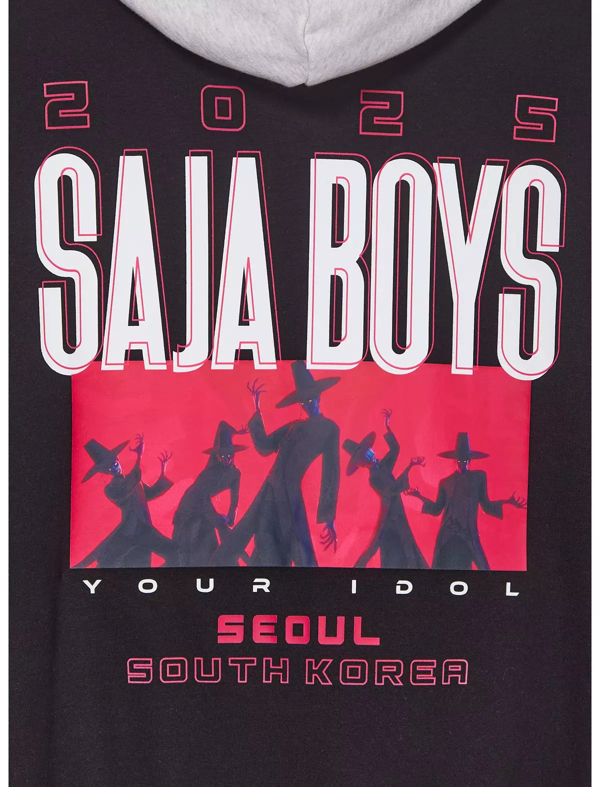 KPop Demon Hunters Saja Boys Embossed Logo Hoodie Sudadera