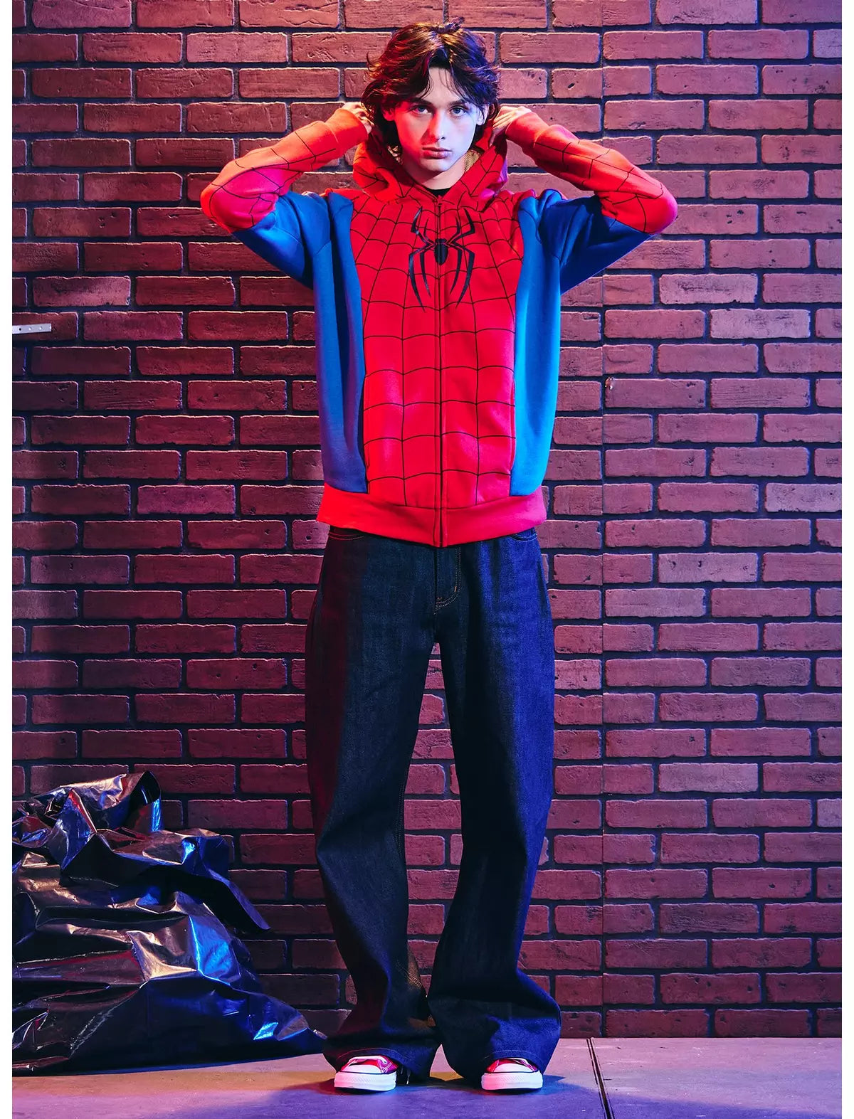 Spider Man Sudadera Con Capucha Hoodie Hombre Araña