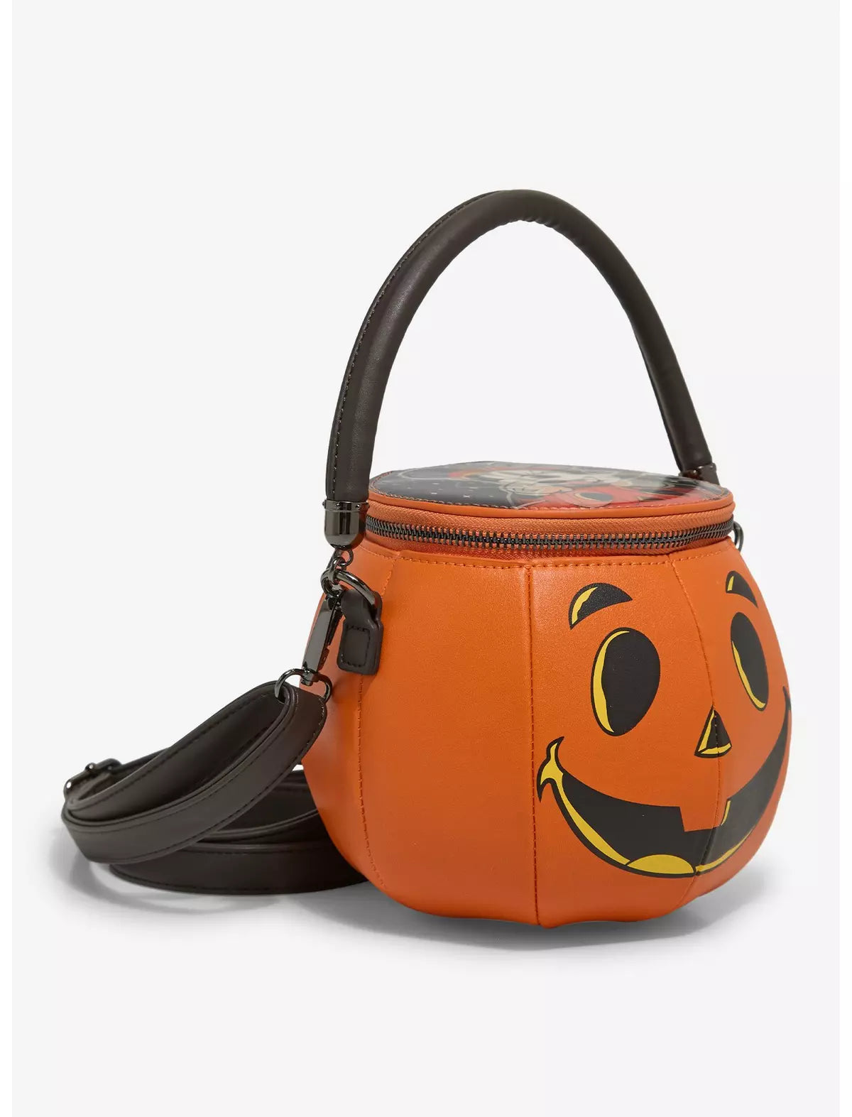 Loungefly Disney Mickey & Minnie Lenticular Figural Calabaza Bolsa Crossbody