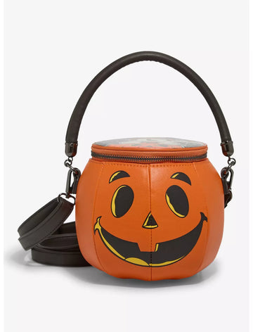 Loungefly Disney Mickey & Minnie Lenticular Figural Calabaza Bolsa Crossbody