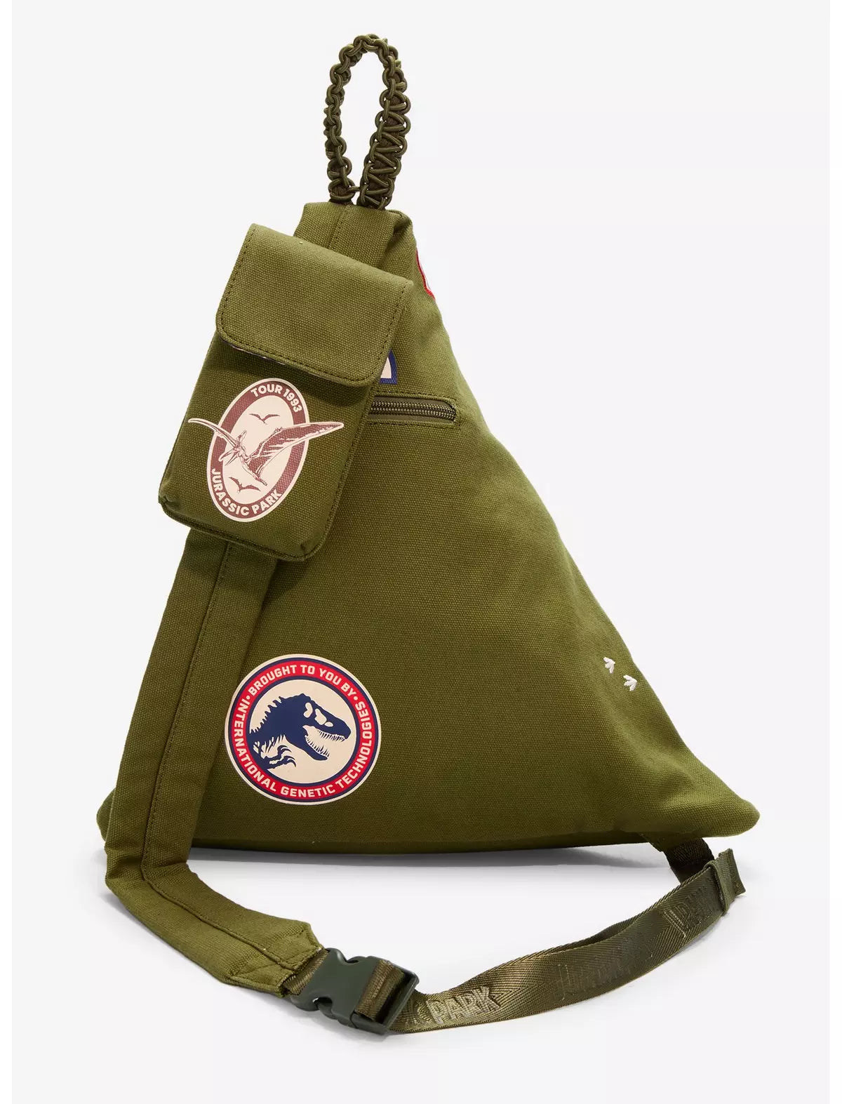 Jurassic Park Patches Triangle Sling Crossbody Bolsa