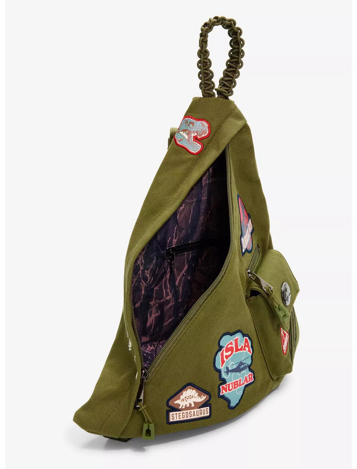 Jurassic Park Patches Triangle Sling Crossbody Bolsa