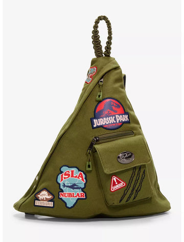 Jurassic Park Patches Triangle Sling Crossbody Bolsa