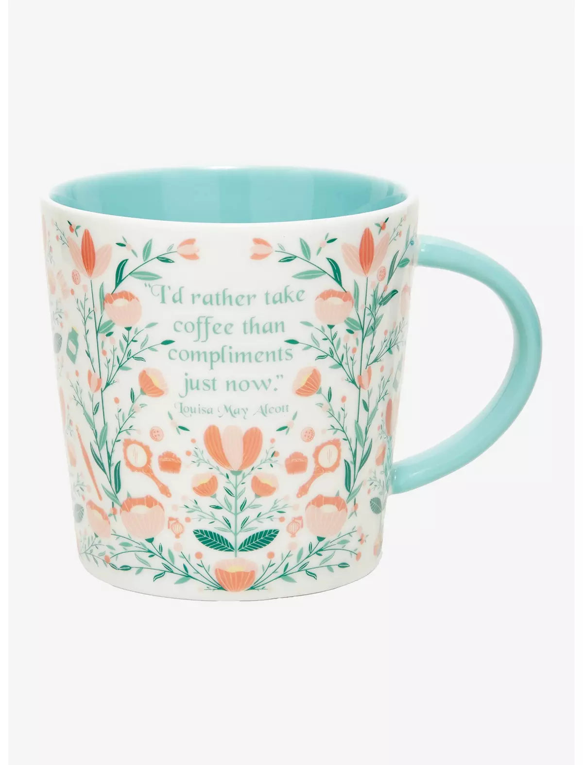 Little Women Floral Quote Taza