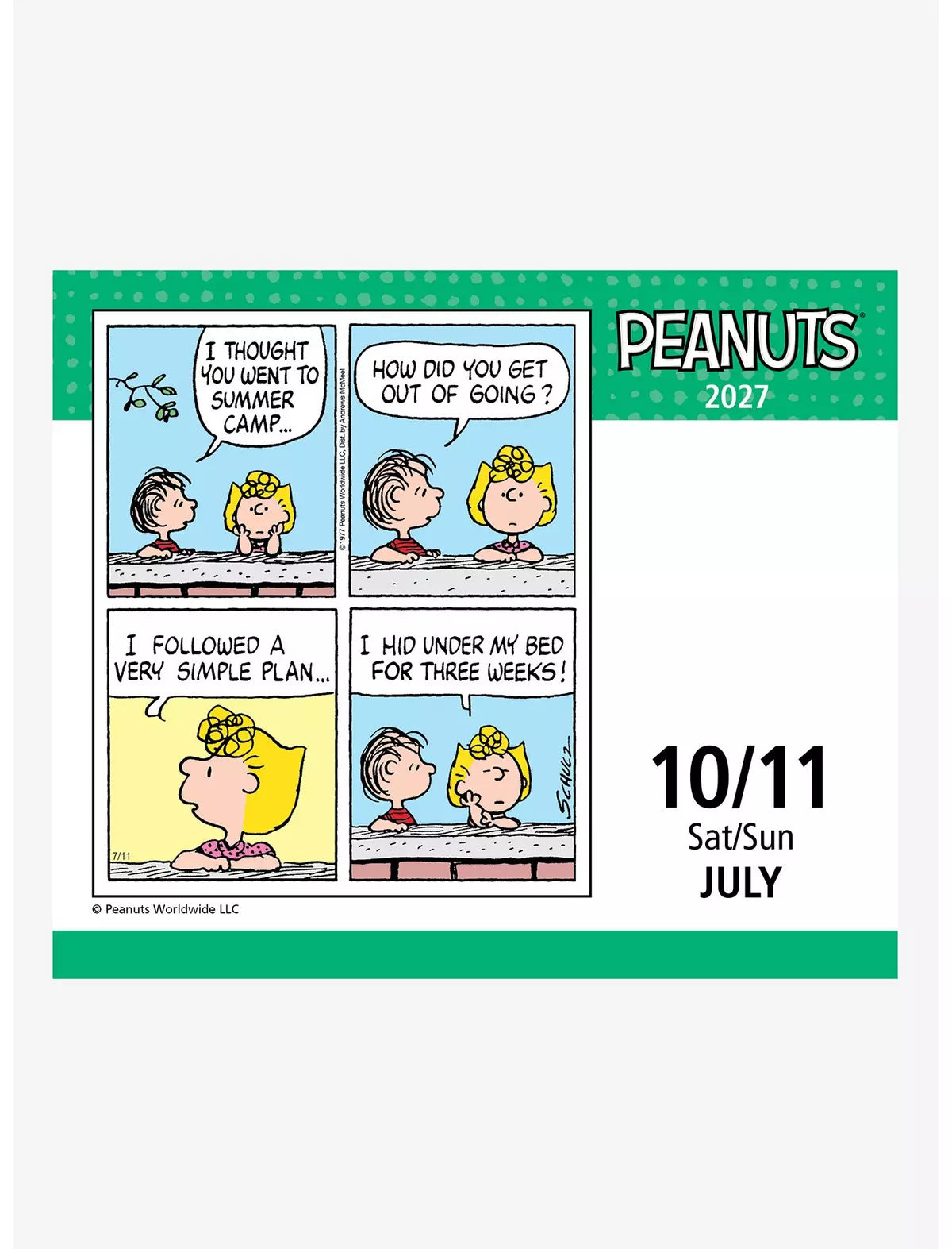 Peanuts 2027 Desk Calendario