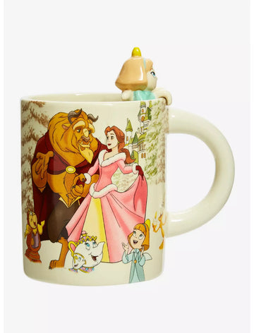 La Bella Y La Bestia Taza Navidad