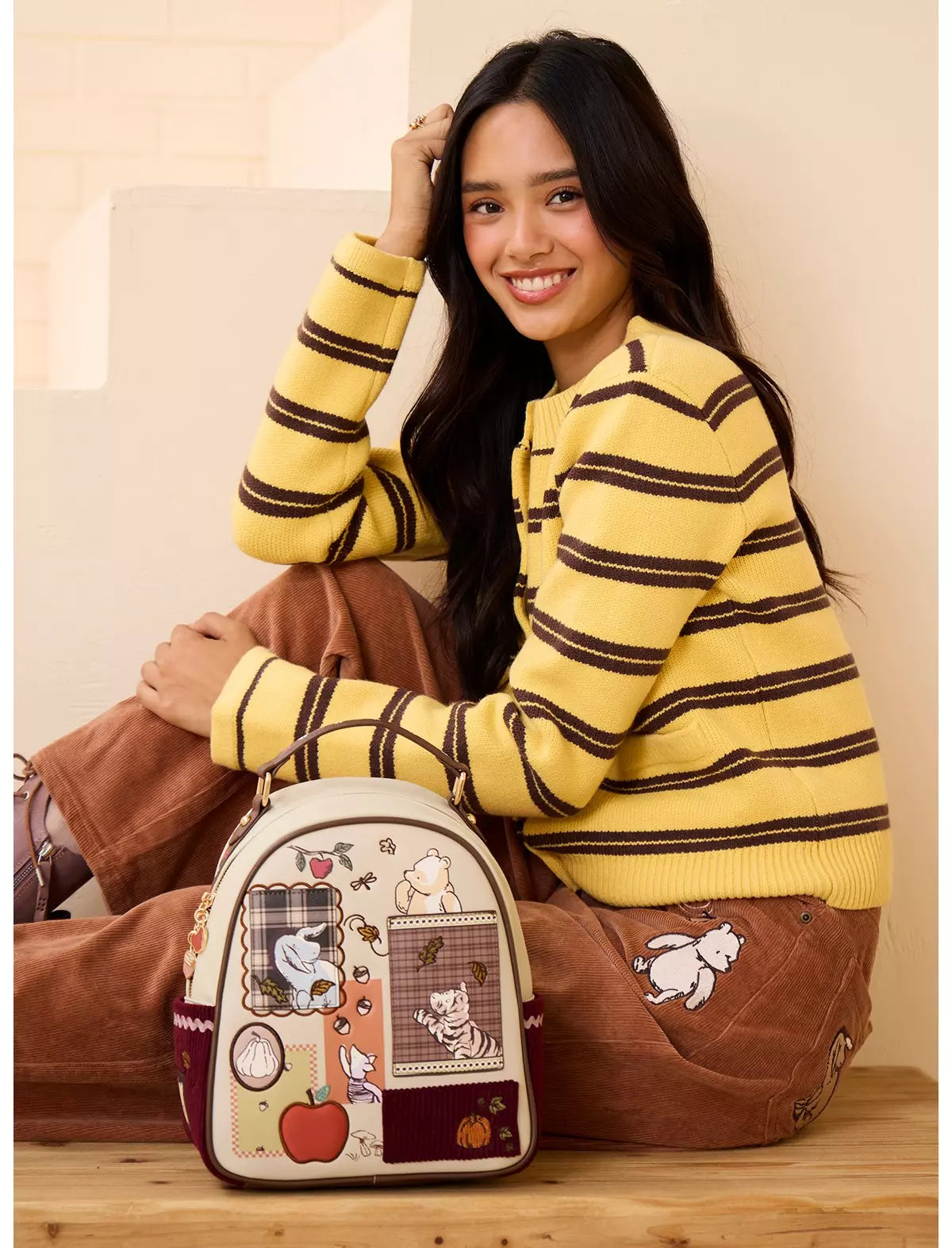 Winnie Pooh Autumn Harvest Patchwork Mochila