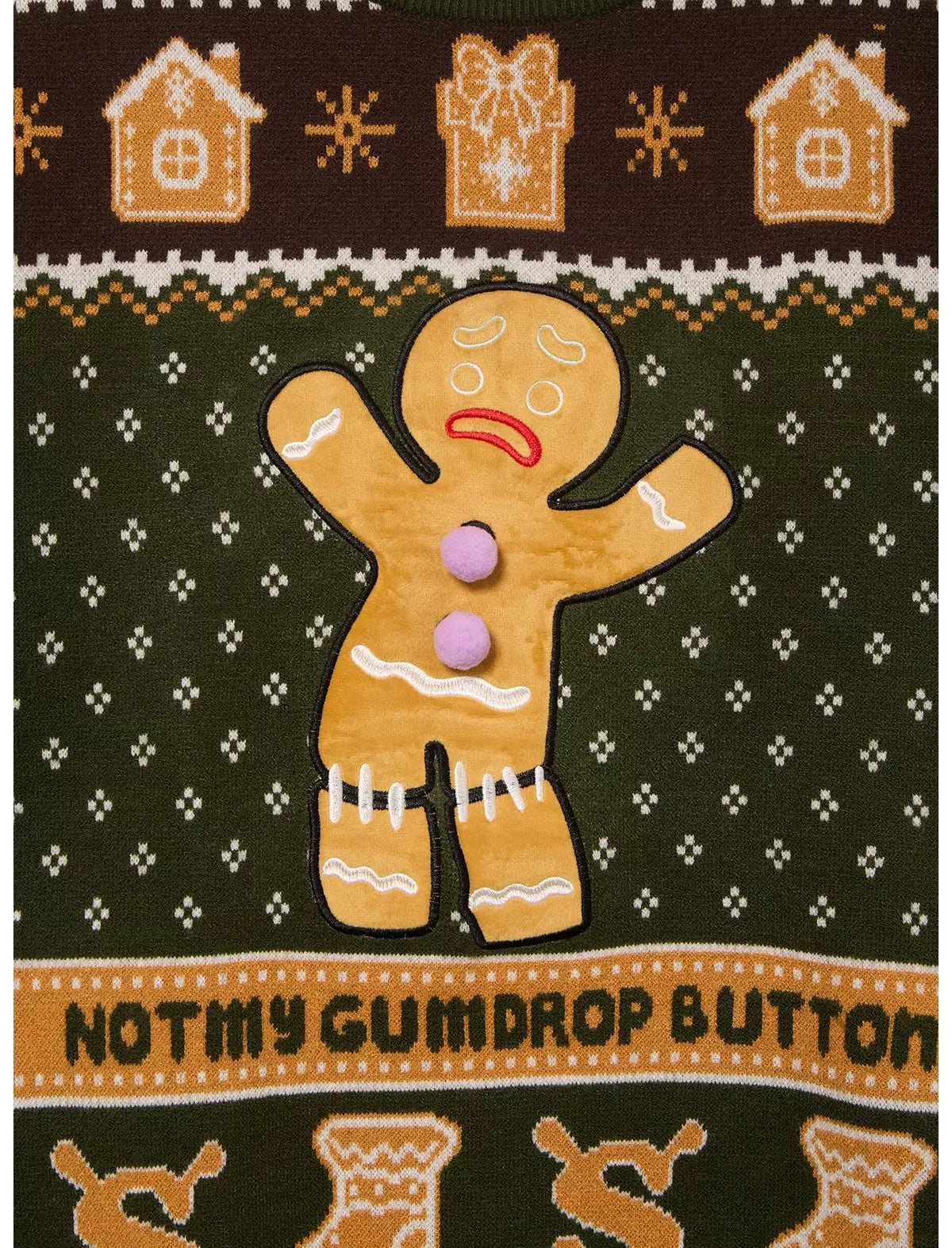 Shrek Ugly Sweater Dreamworks Shrek Gingy Not My Gumdrop Sueter Navideño