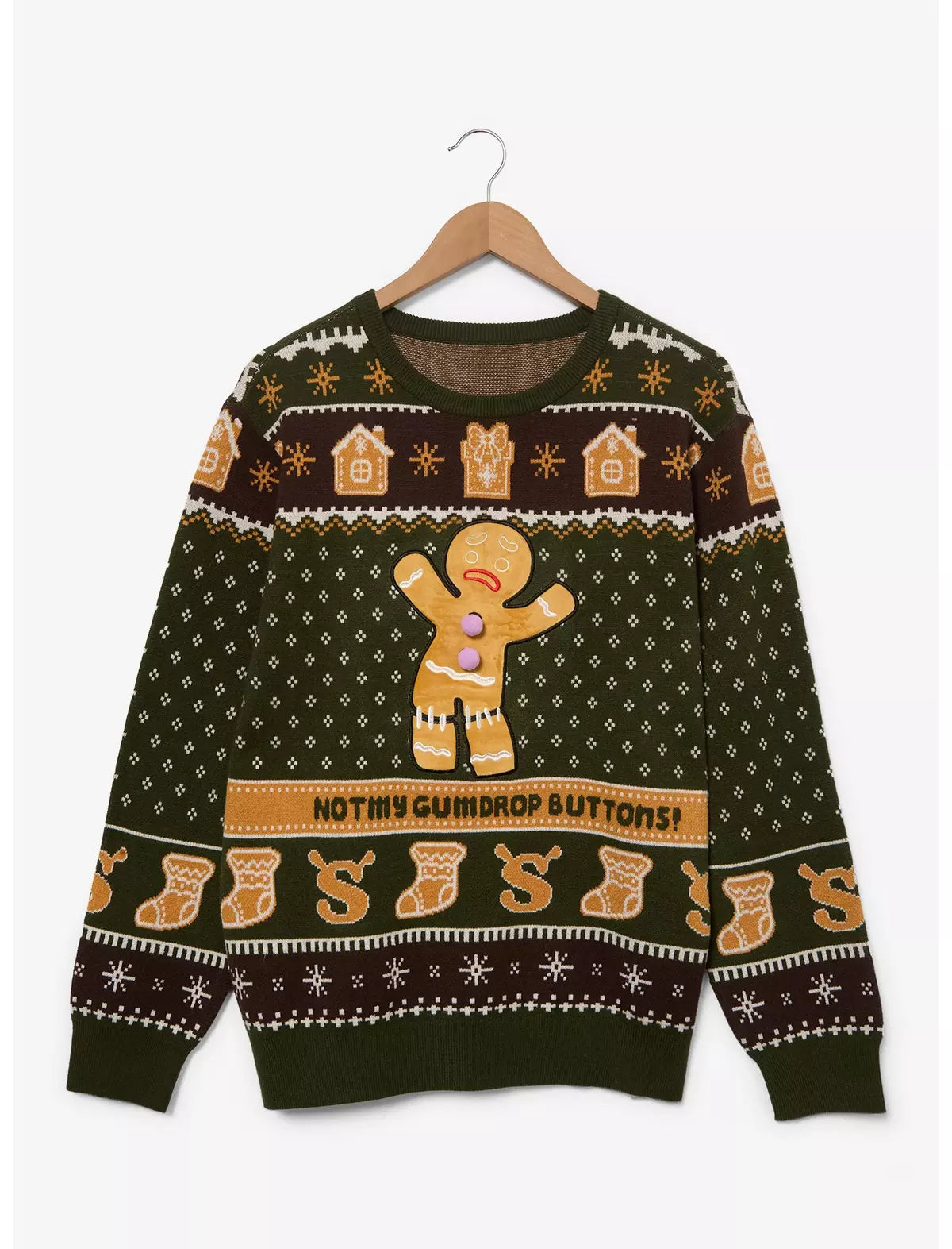 Shrek Ugly Sweater Dreamworks Shrek Gingy Not My Gumdrop Sueter Navideño