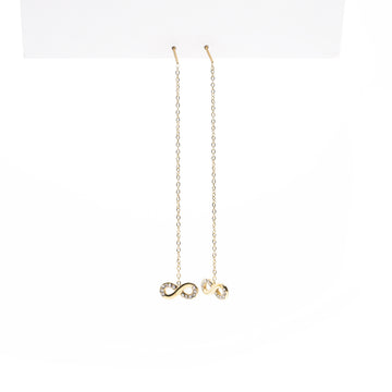 Aretes De Infinito Strass Colgantes