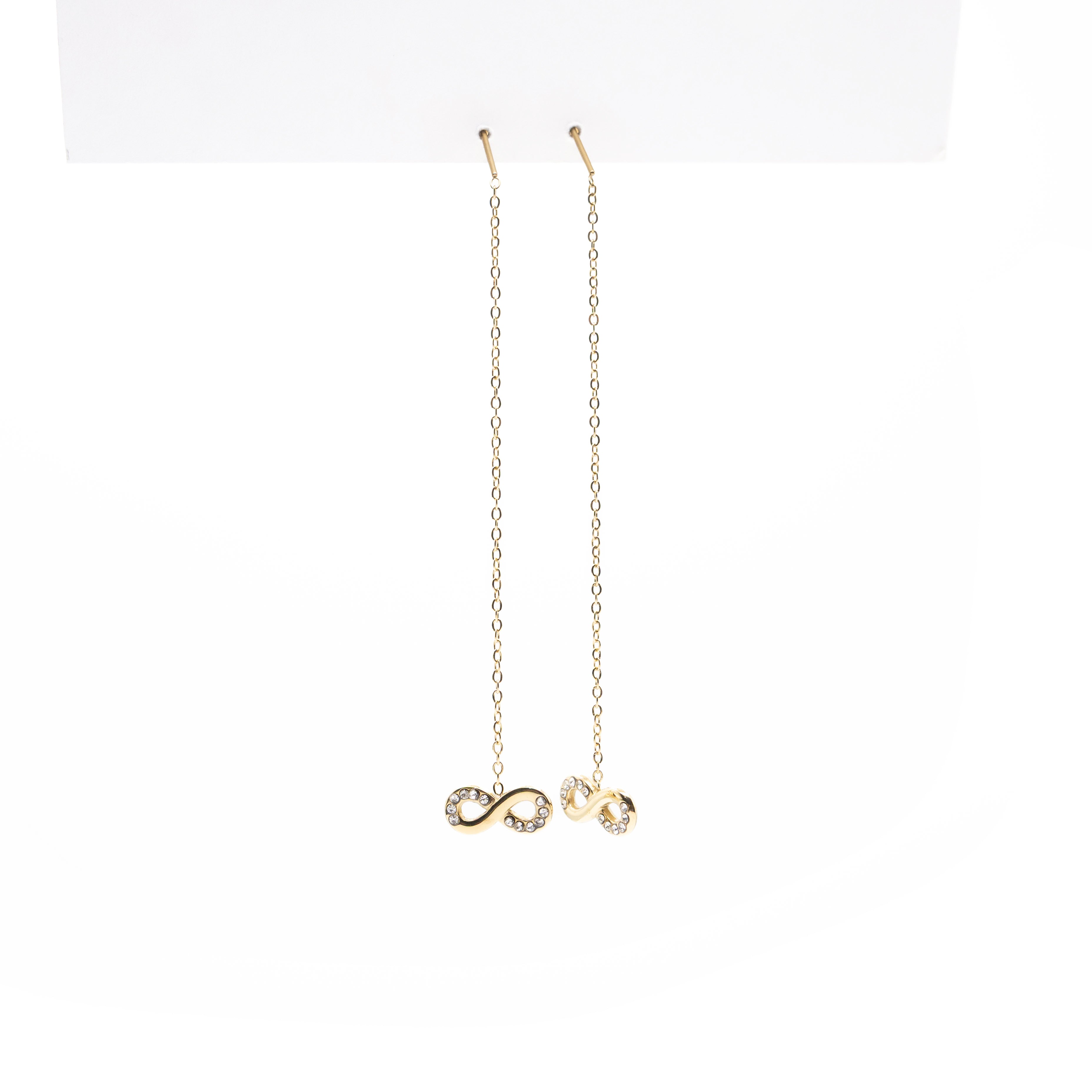 Aretes De Infinito Strass Colgantes