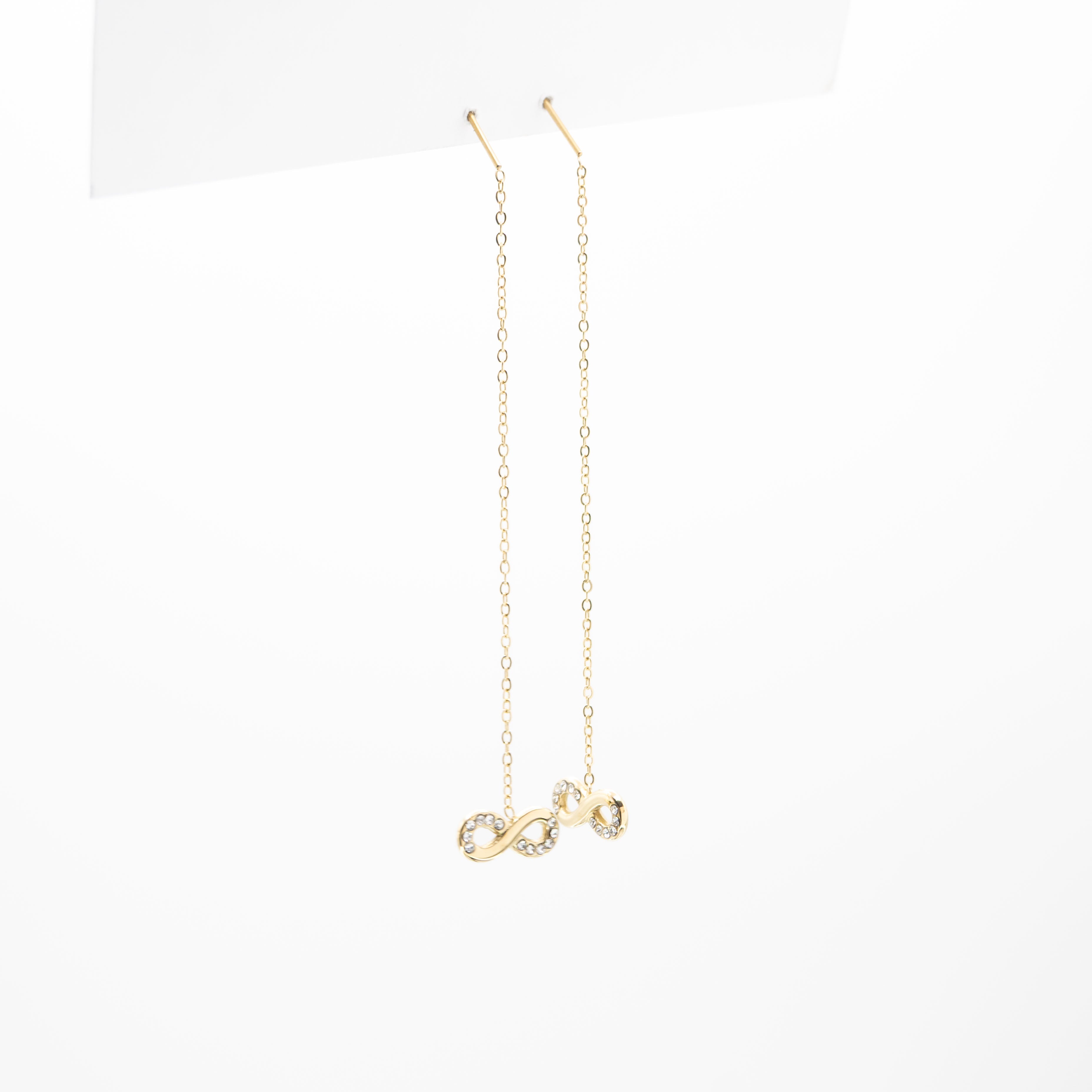 Aretes De Infinito Strass Colgantes