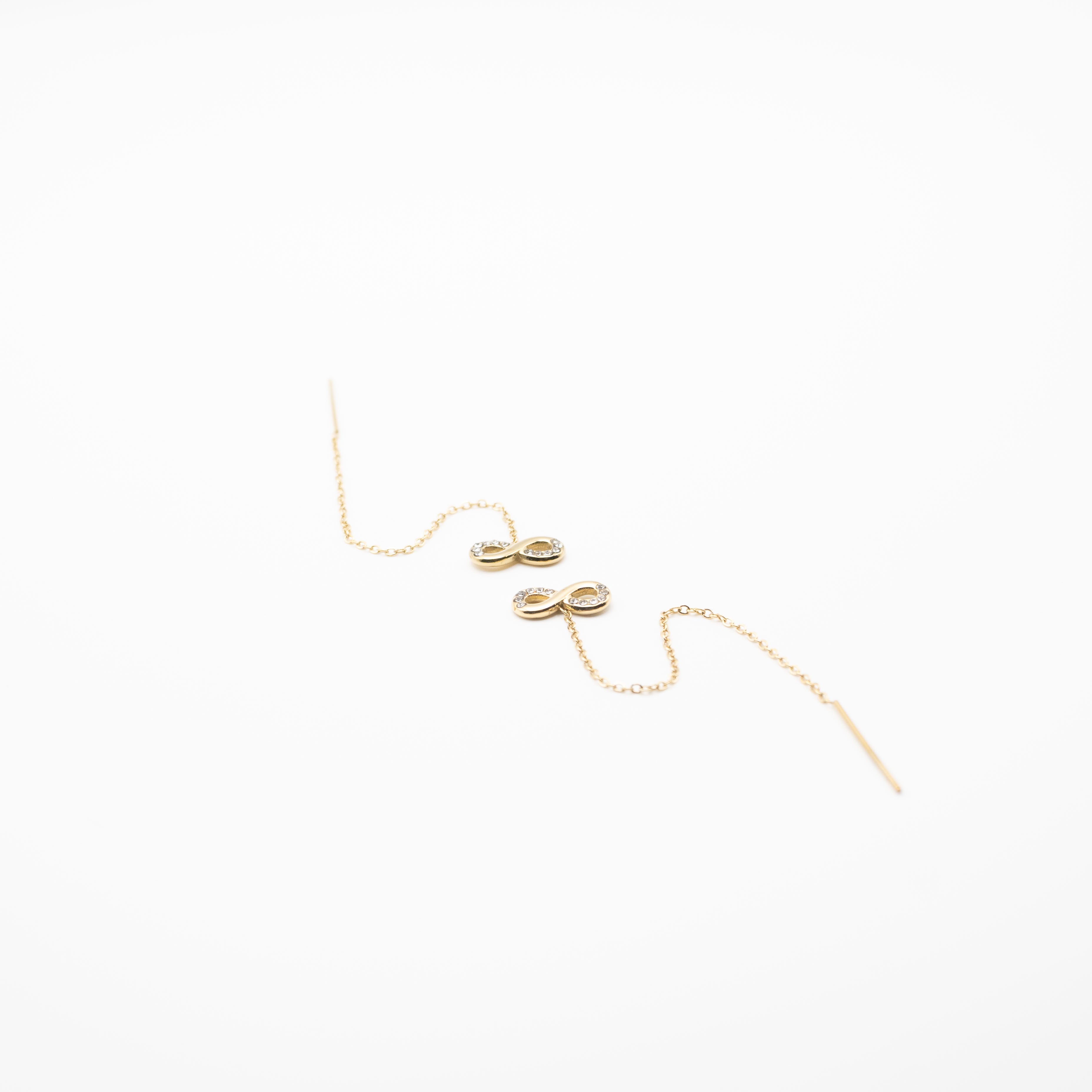 Aretes De Infinito Strass Colgantes