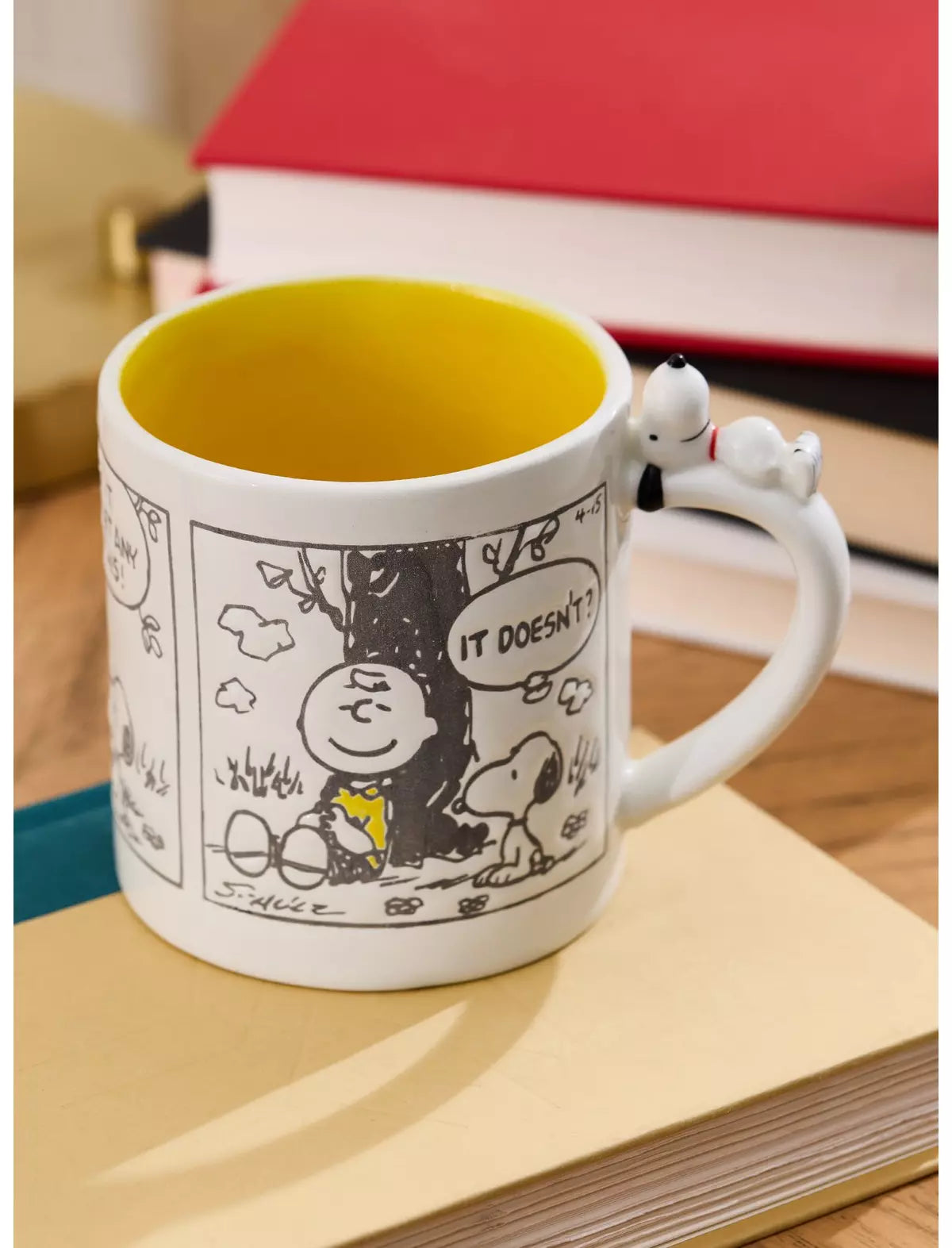 Peanuts Newspaper Comic Strip Snoopy Taza Periodico