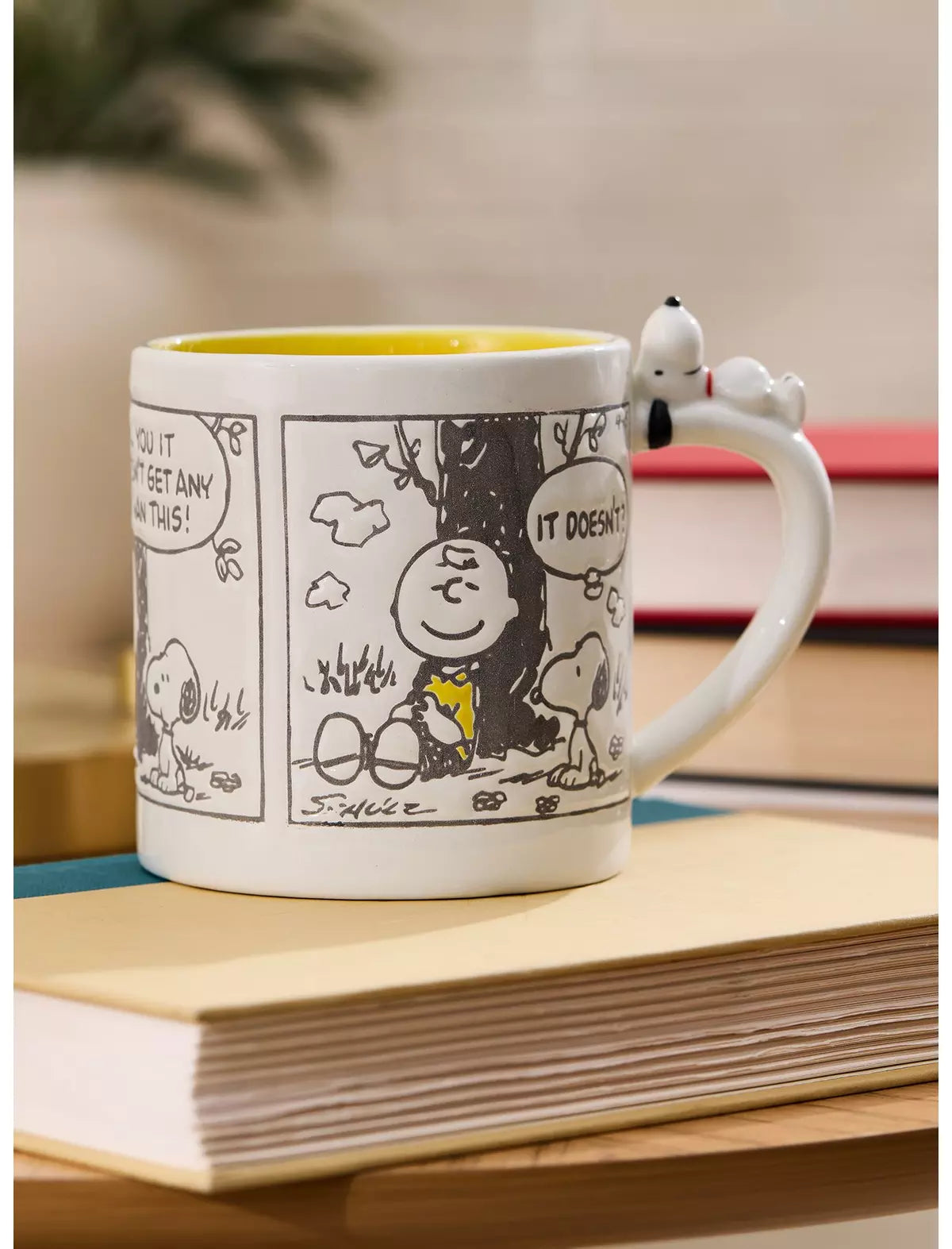 Peanuts Newspaper Comic Strip Snoopy Taza Periodico