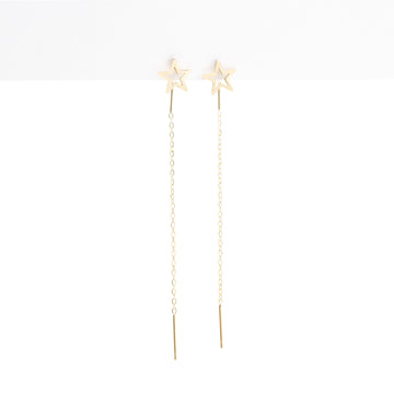 Aretes De Estrellas Con Colgante