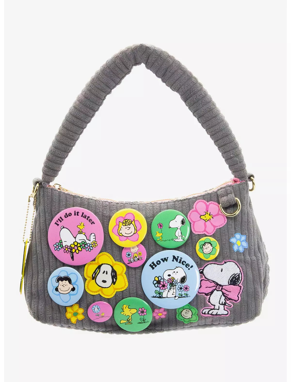 Whatever! Makes You Happy Peanuts Snoopy Patches Bolsa