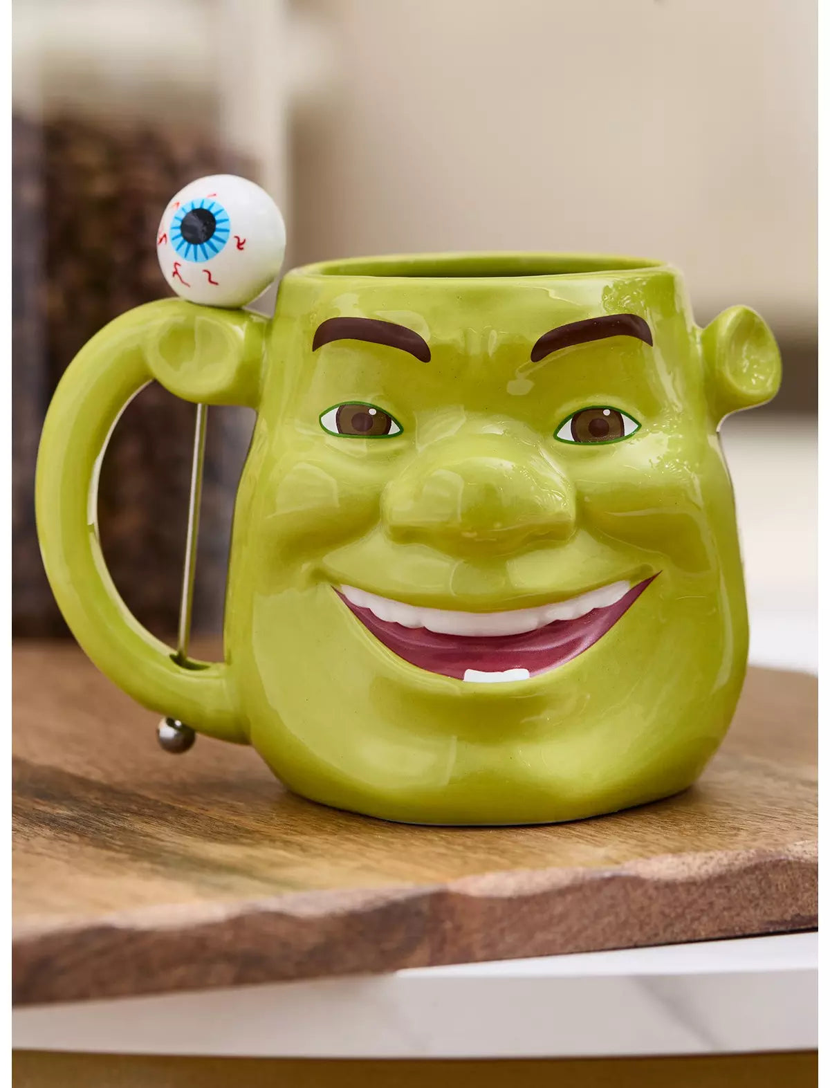 Shrek Taza Rostro Con Agitador