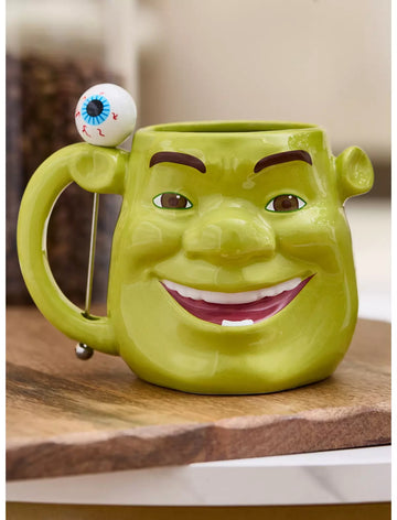 Shrek Taza Rostro Con Agitador
