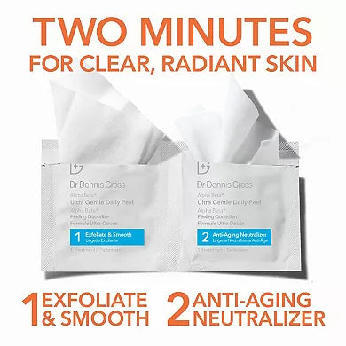Dr. Dennis Gross Skincare Mini Alpha Beta Ultra Gentle Daily Peel Pads para Piel Sensible 5ct