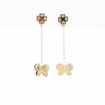 Aretes De Mariposa Strass Colgante