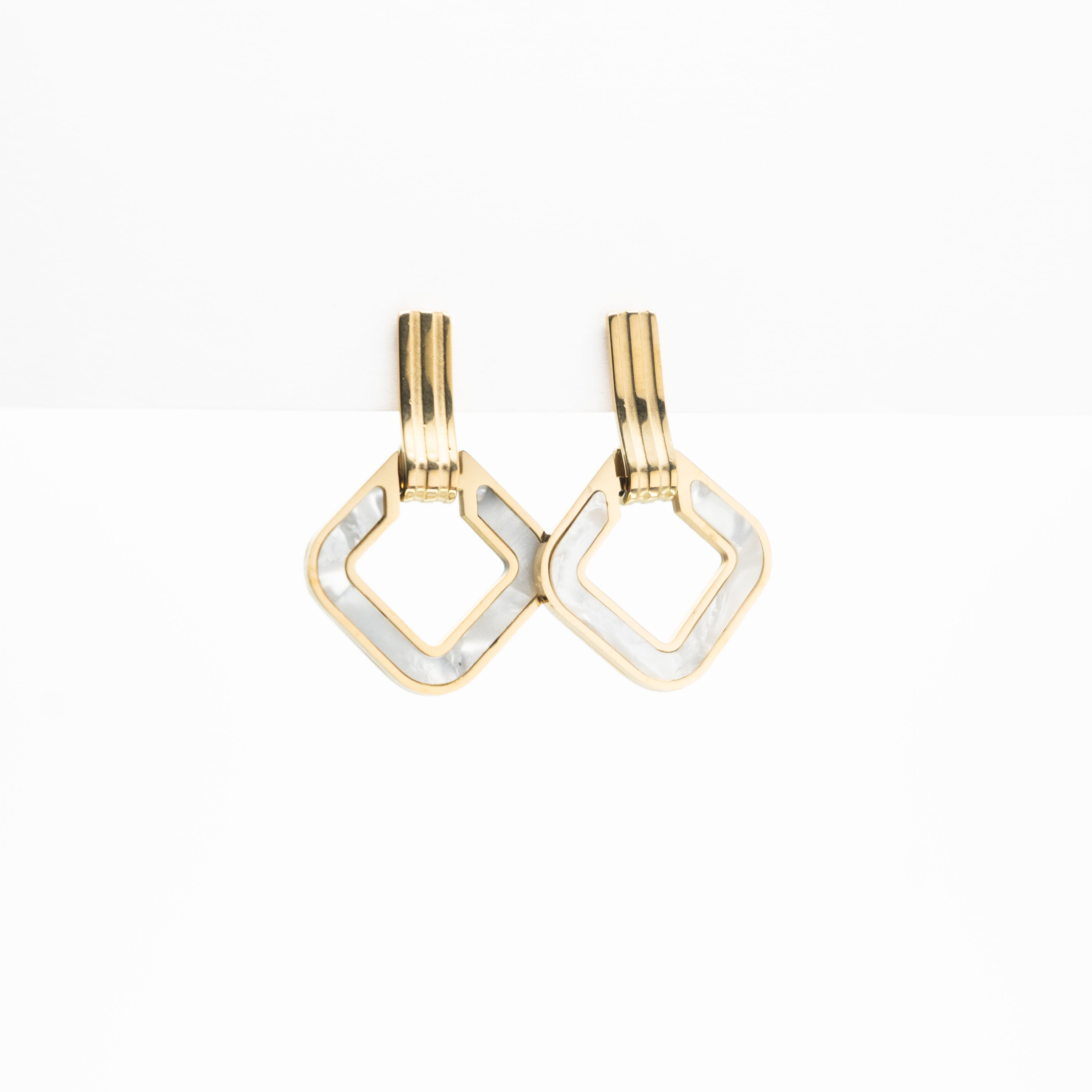Aretes De Rombo Marmoleados