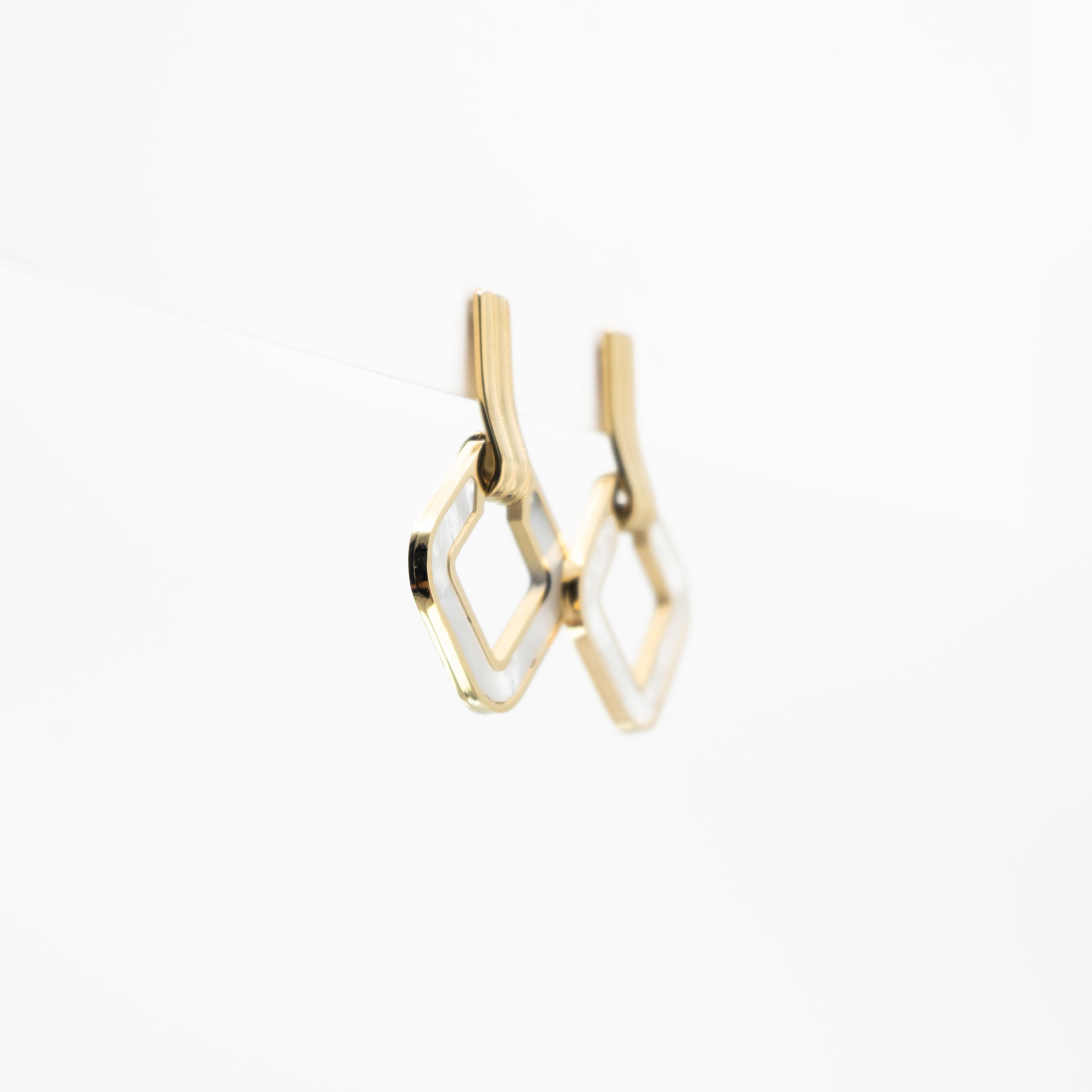 Aretes De Rombo Marmoleados