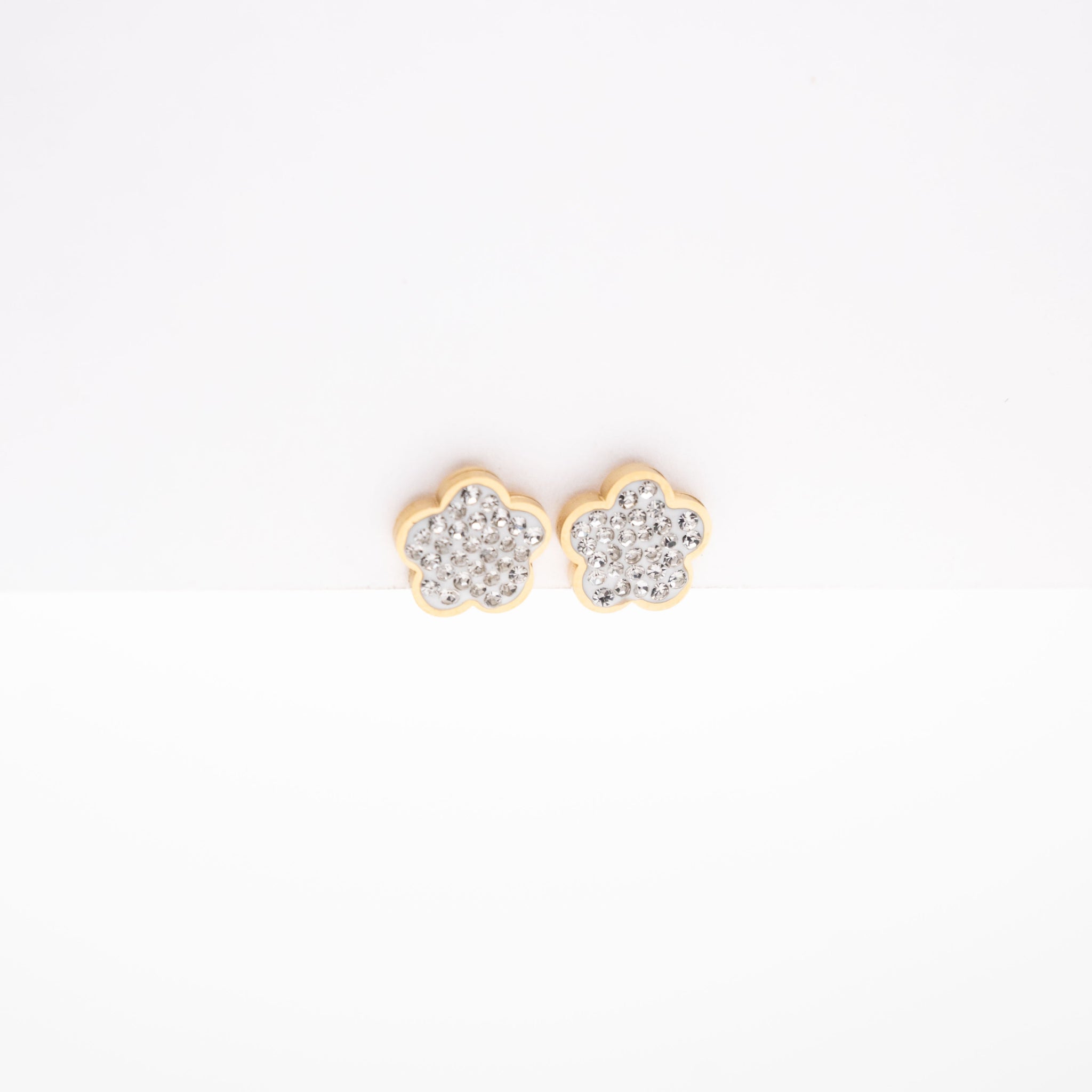 Aretes De Flor Strass