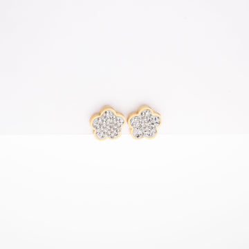 Aretes De Flor Strass