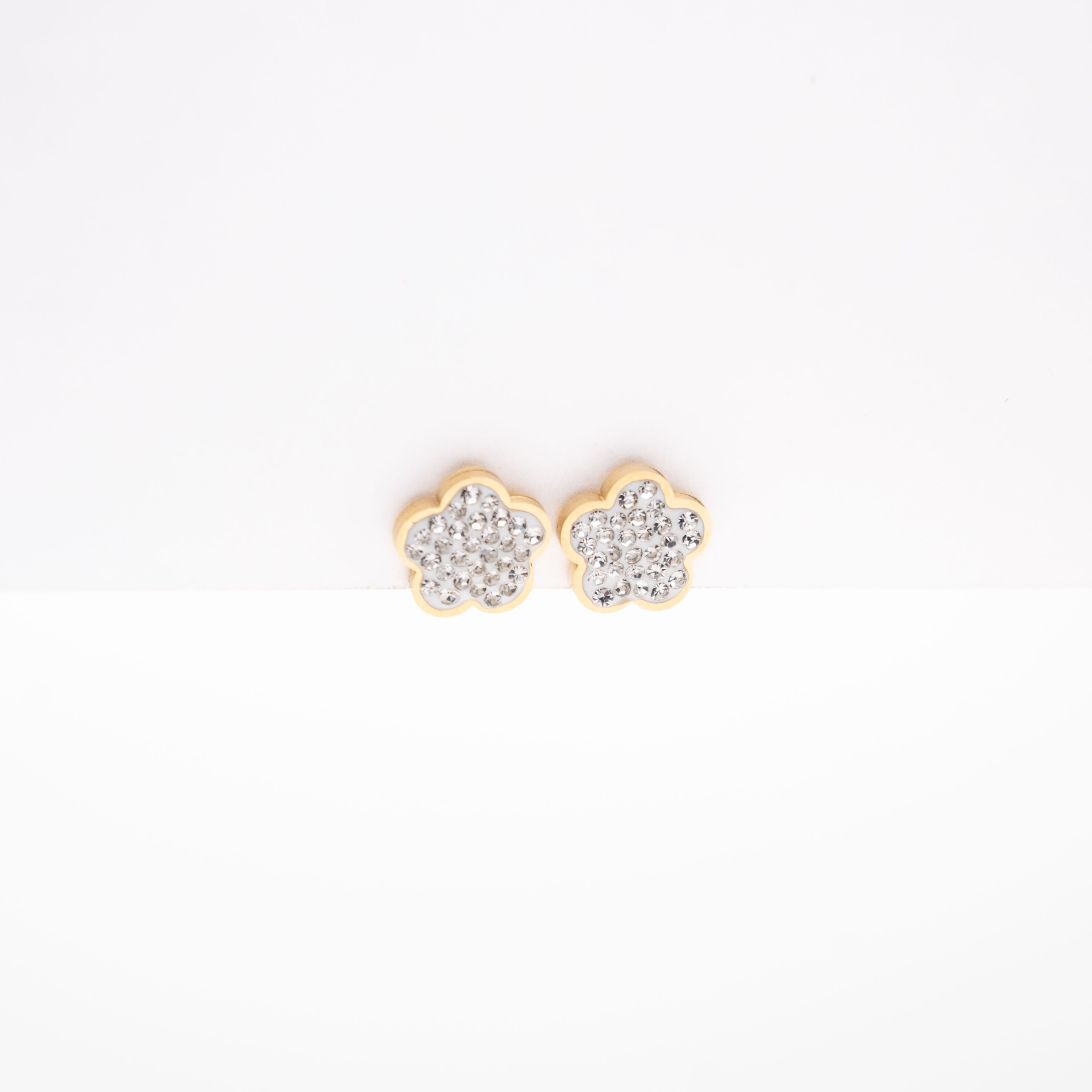 Aretes De Flor Strass