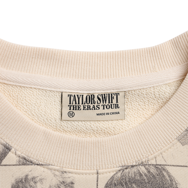 TAYLOR SWIFT THE ERAS TOUR CROPPED BEIGE PULLOVER