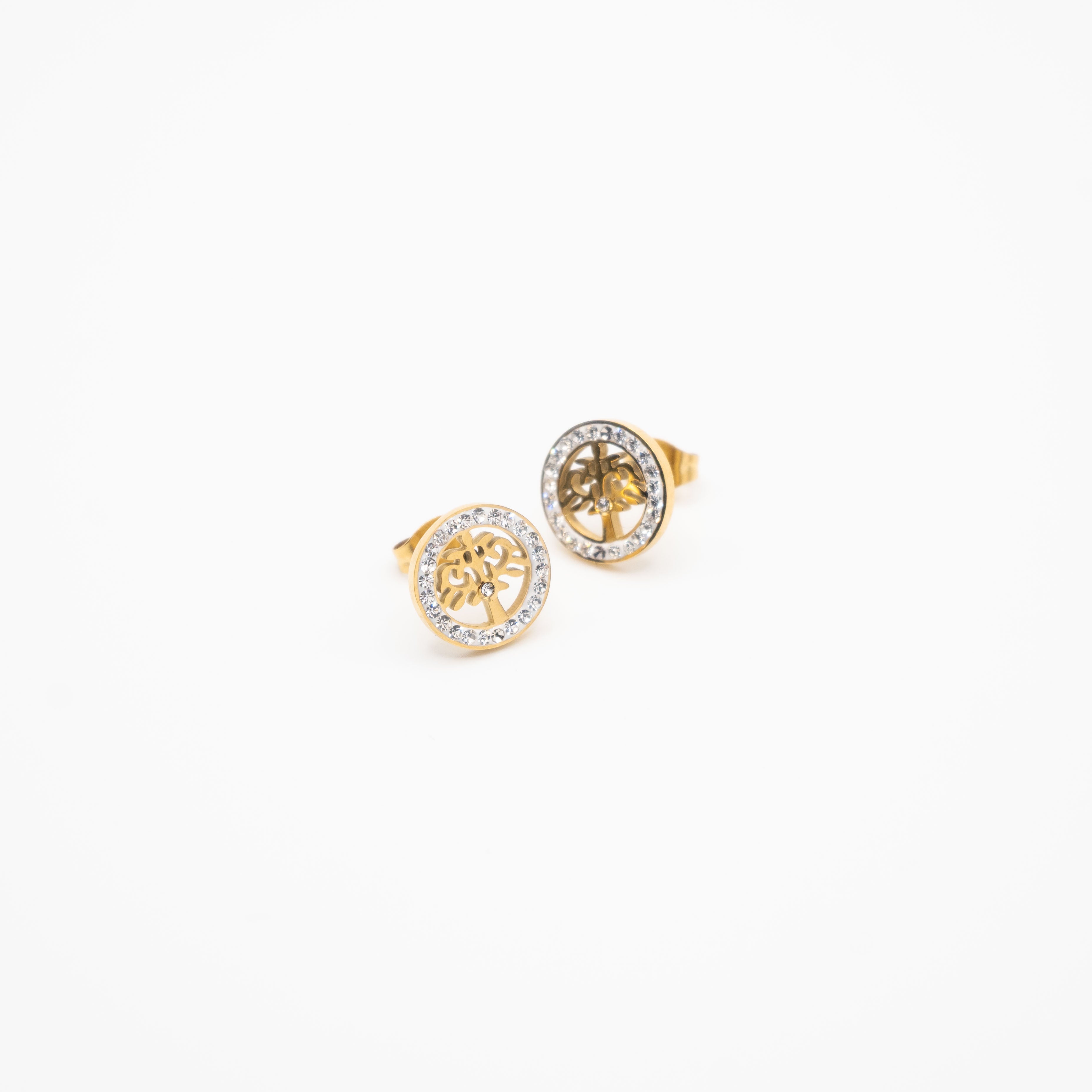 Aretes De Árbol Con Strass