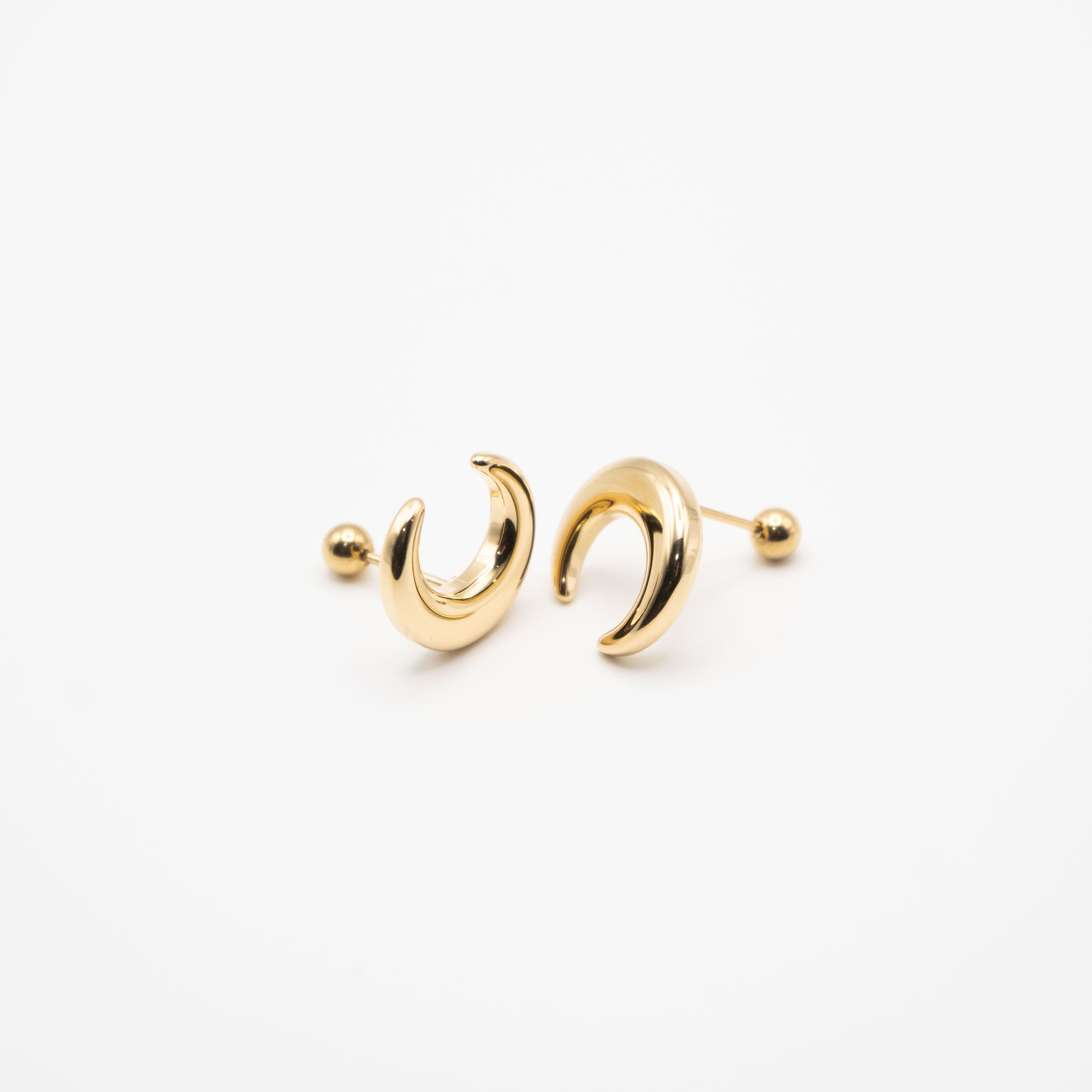 Aretes De Luna Con Volumen