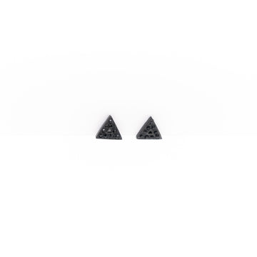 Aretes Triangulares Strass Negro