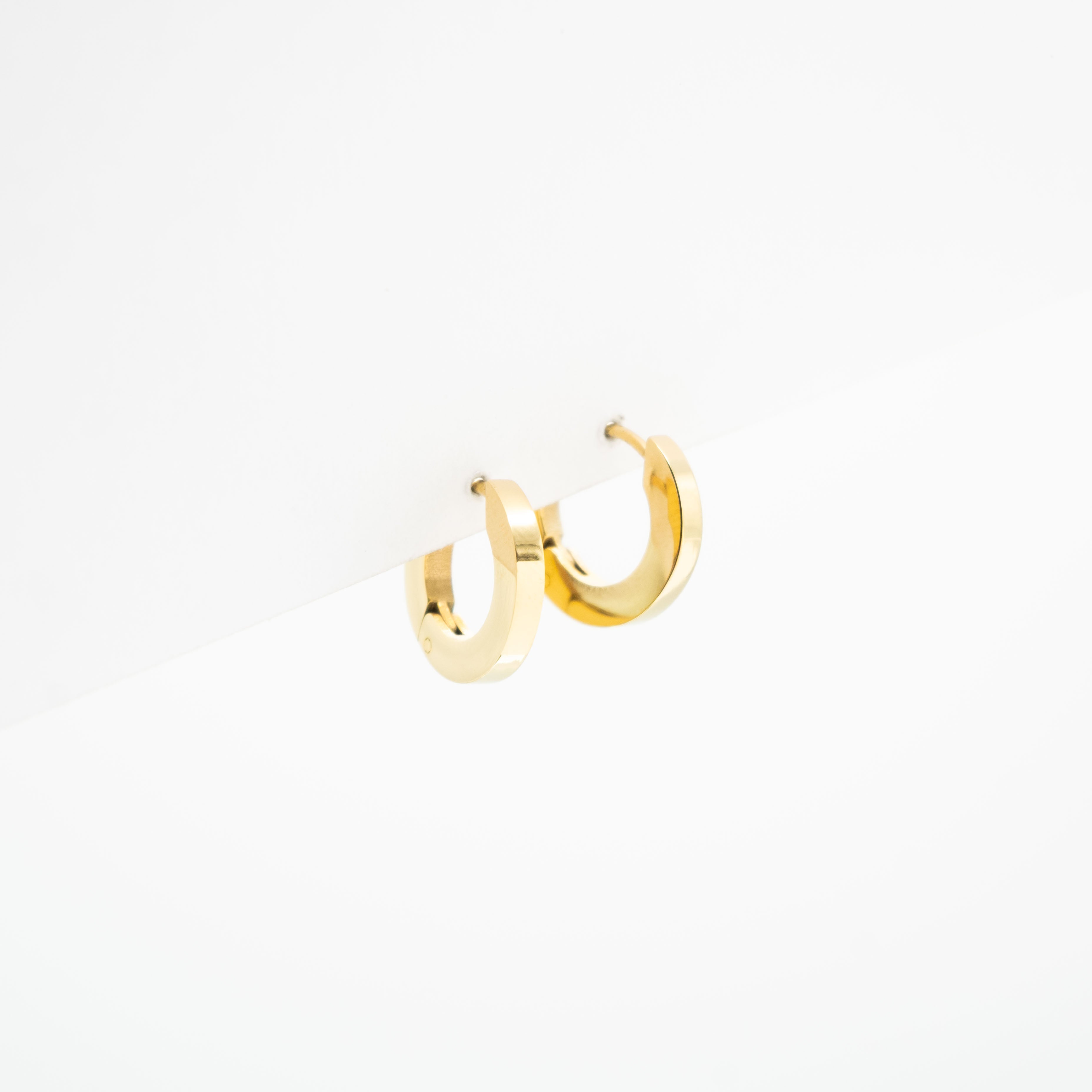 Aretes De Argolla Dorada