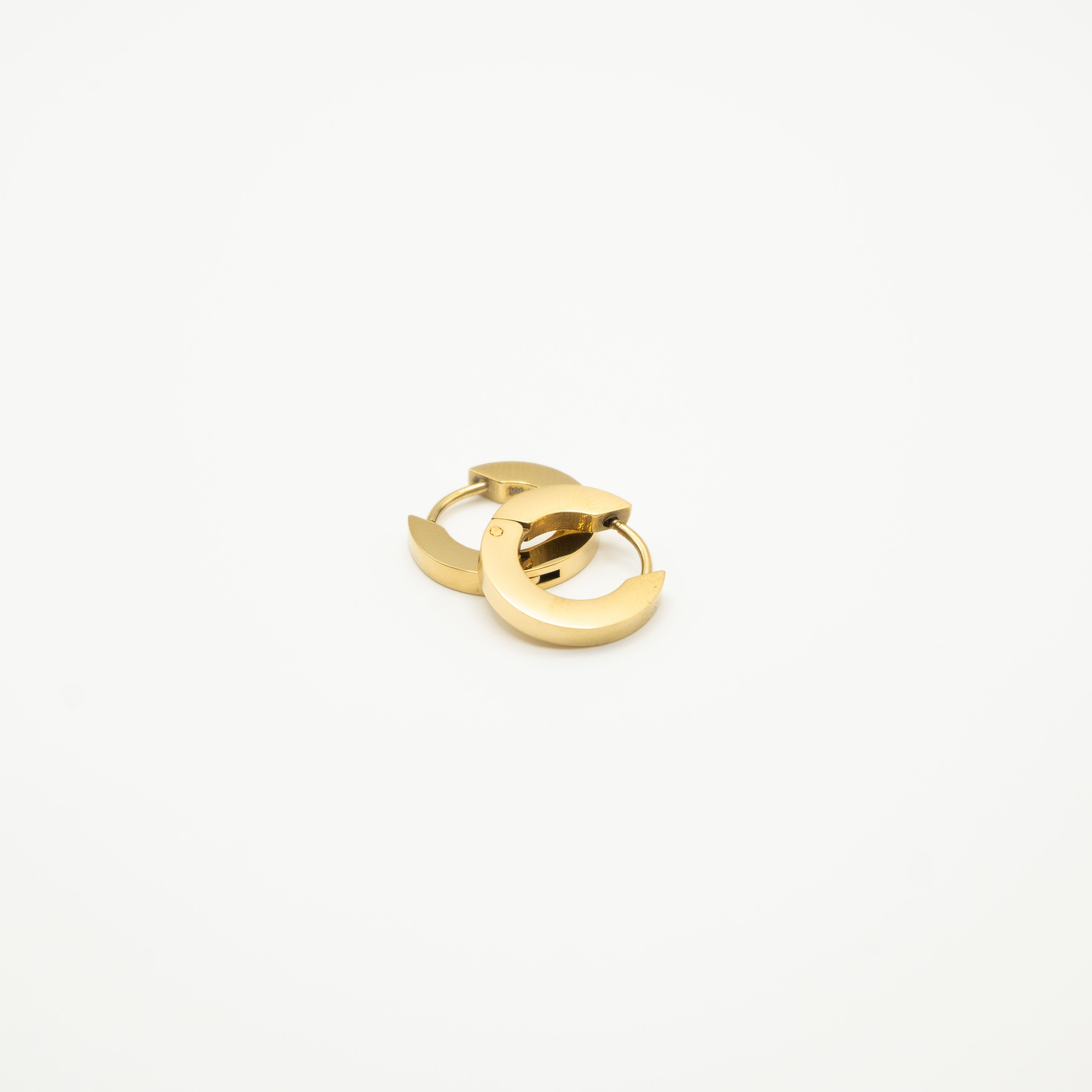 Aretes De Argolla Dorada