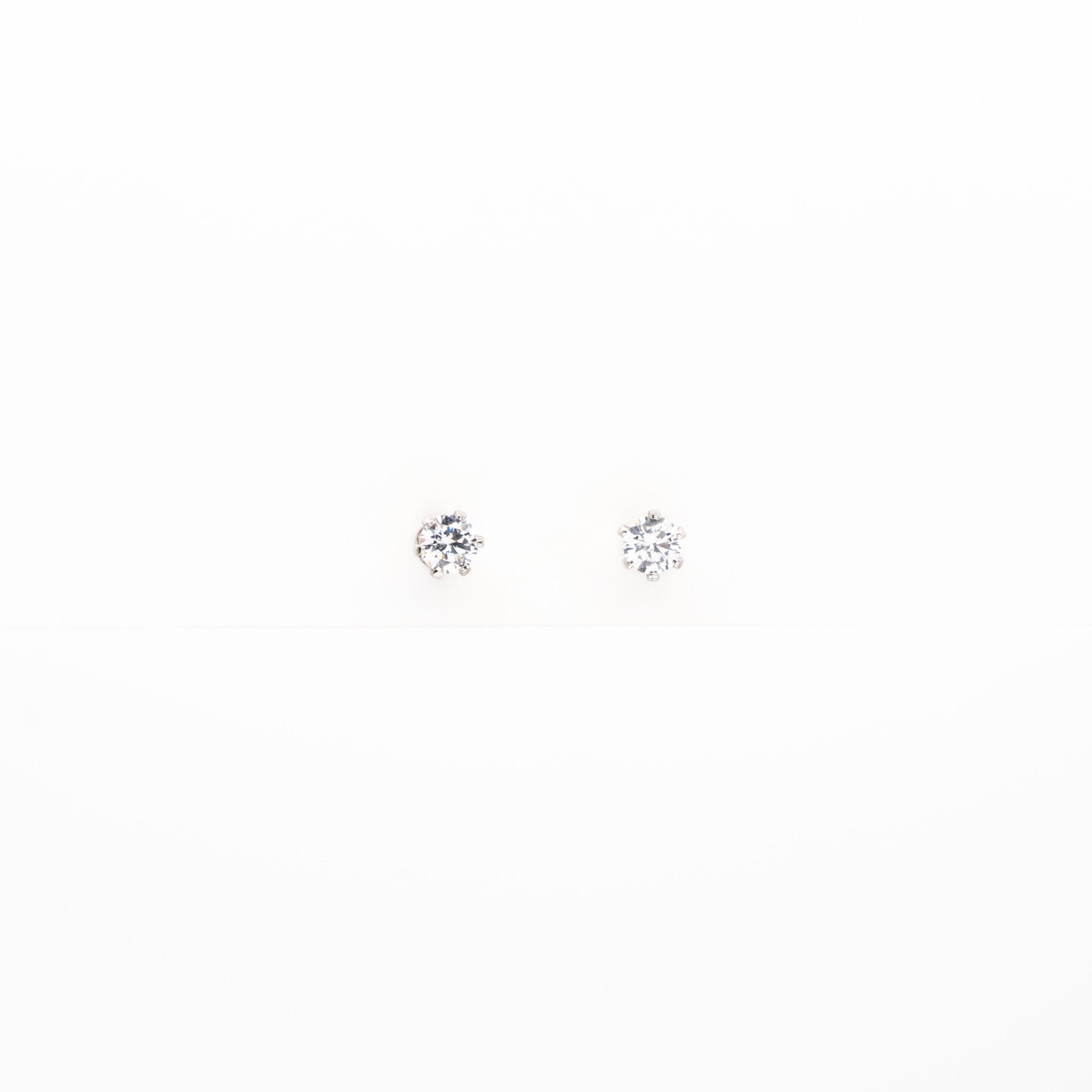 Aretes Plateados de Cubic Circonia
