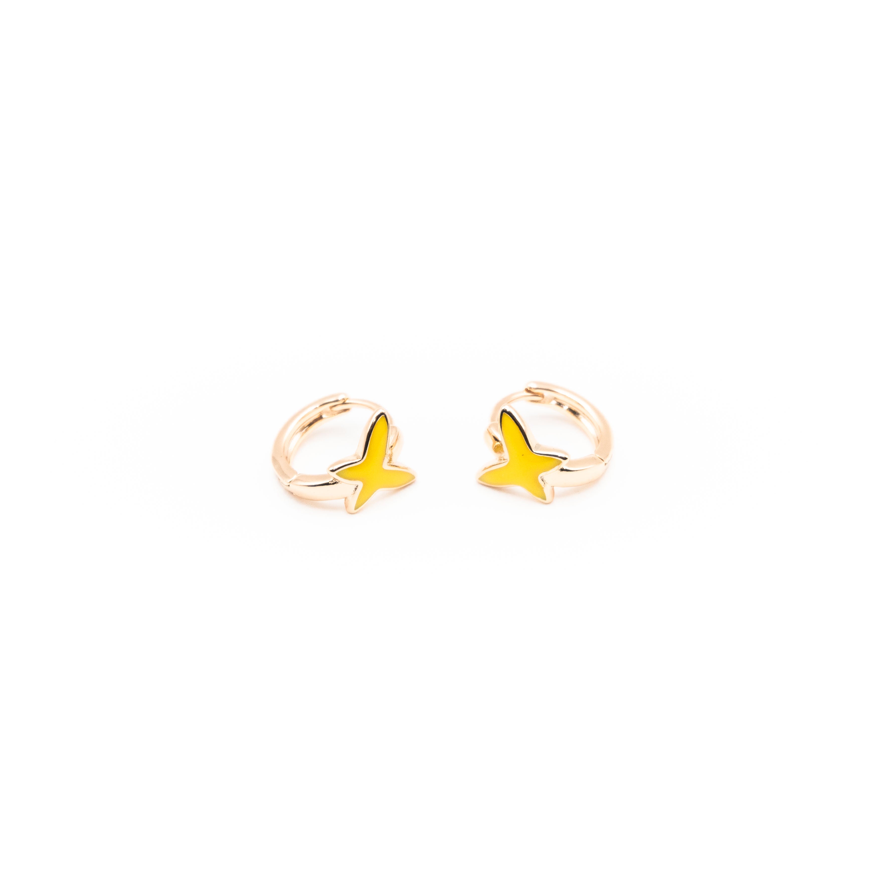 Aretes De Mariposa Amarilla