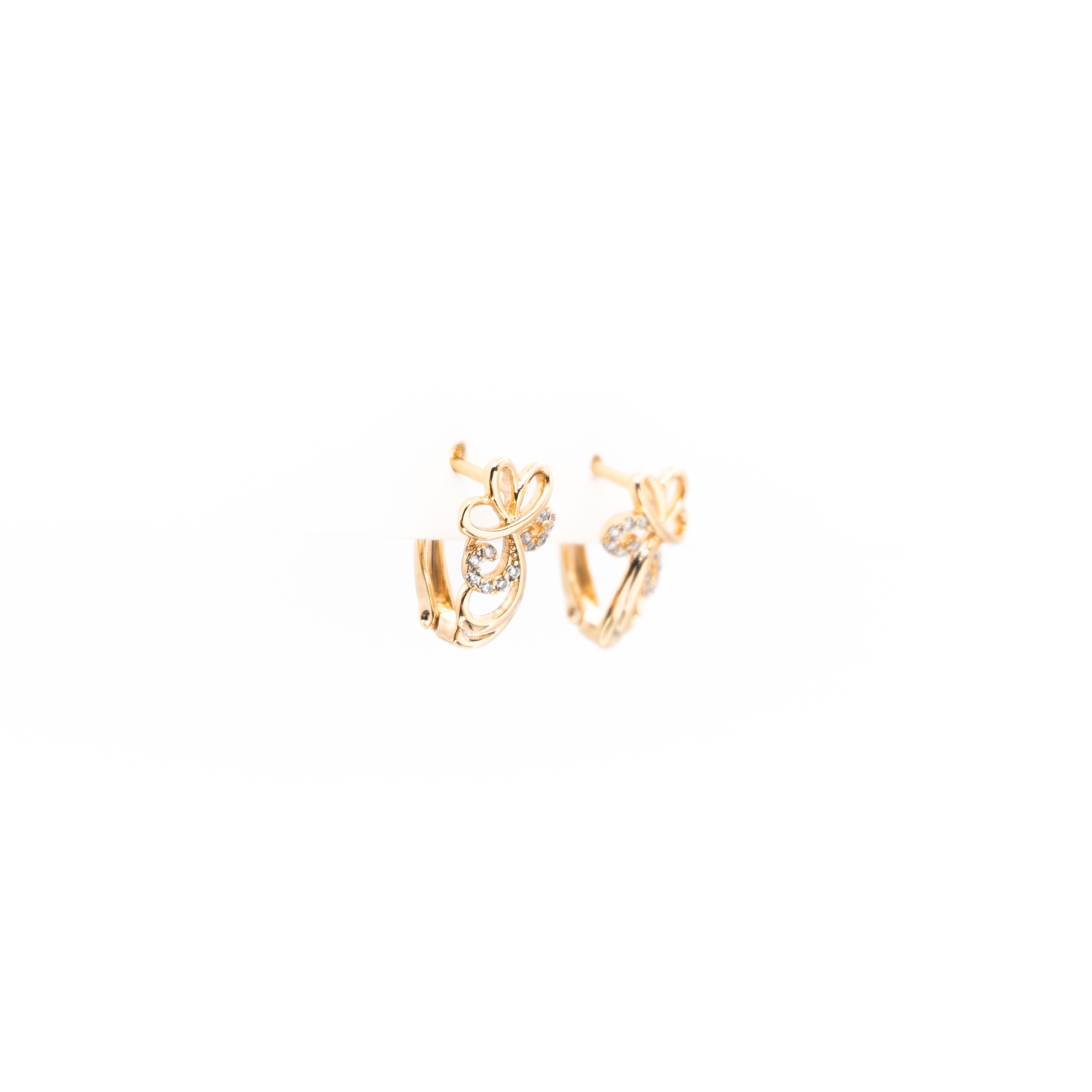 Aretes De Flor Strass
