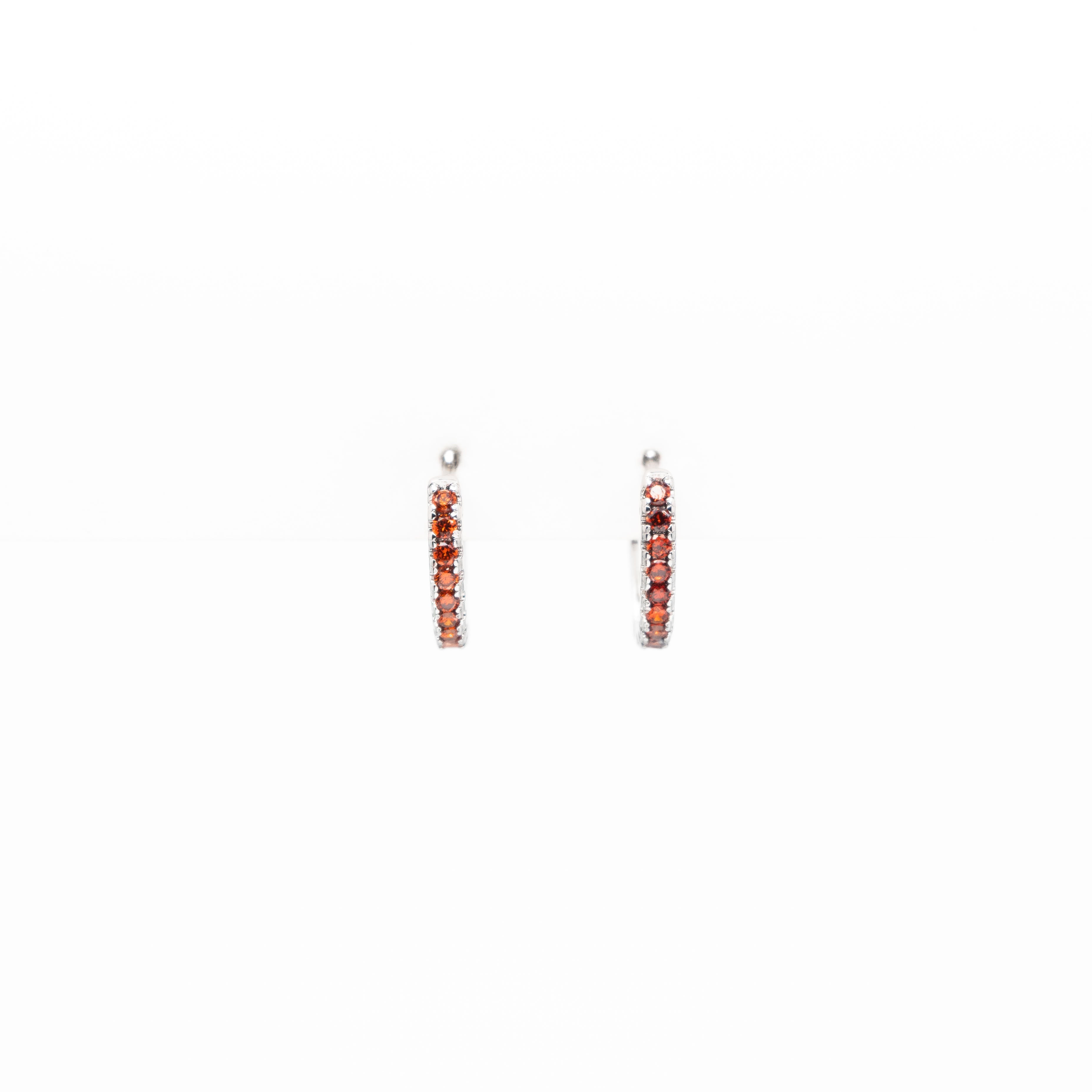 Aretes De Strass Rojo