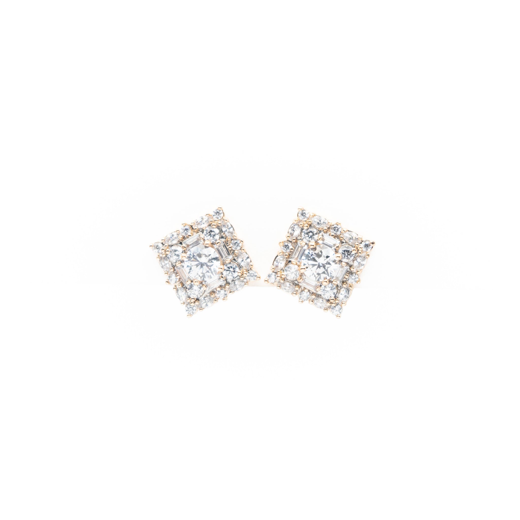 Aretes Cuadrados Con Strass