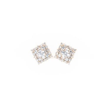 Aretes Cuadrados Con Strass
